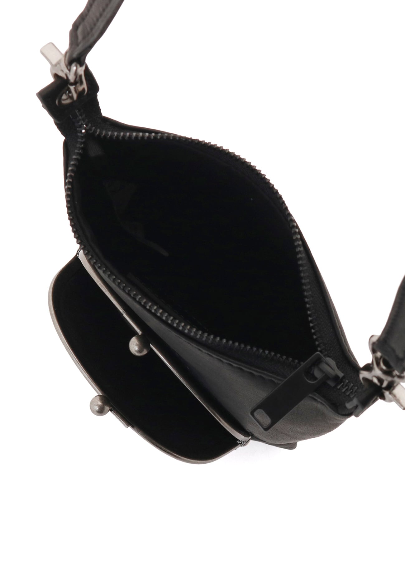 SOFT LEATHER METAL CLASP POCKET SHOULDER BAG