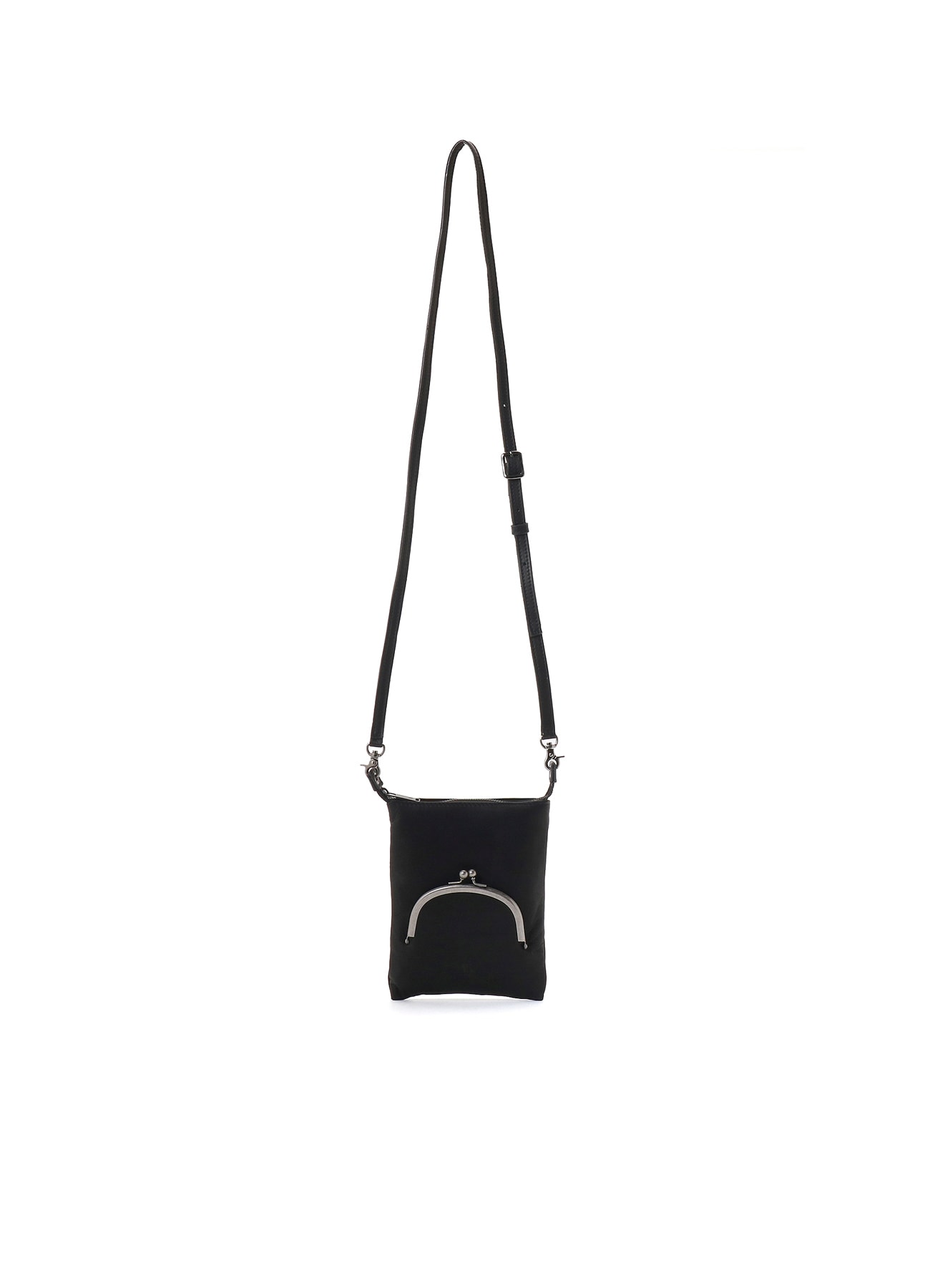 SOFT LEATHER METAL CLASP POCKET SHOULDER BAG