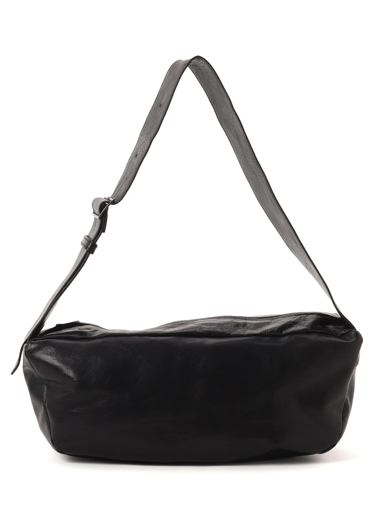 SURFACE-DYED SOFT TAN LEATHER BOX SHOULDER BAG