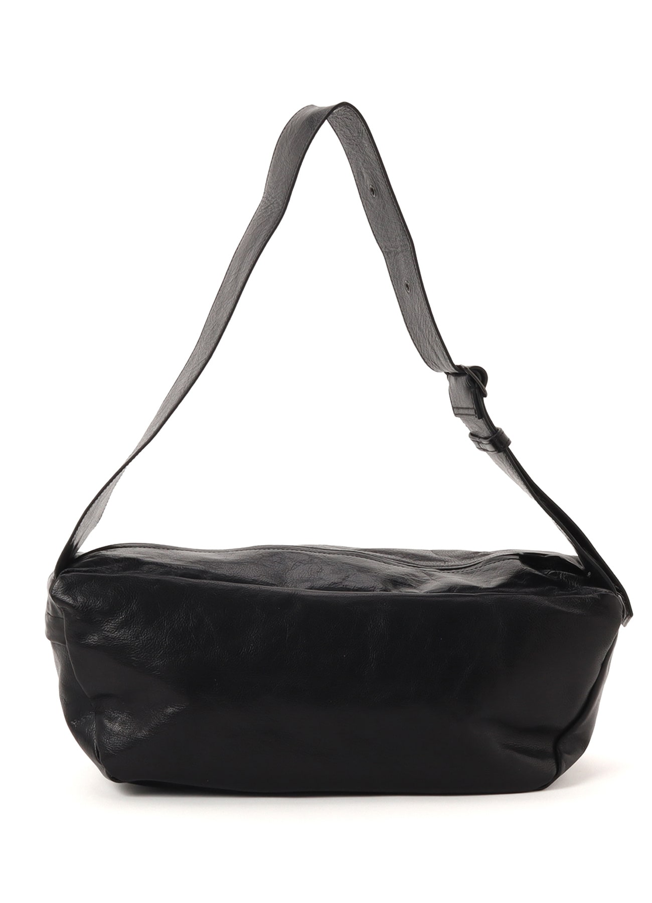 SURFACE-DYED SOFT TAN LEATHER BOX SHOULDER BAG