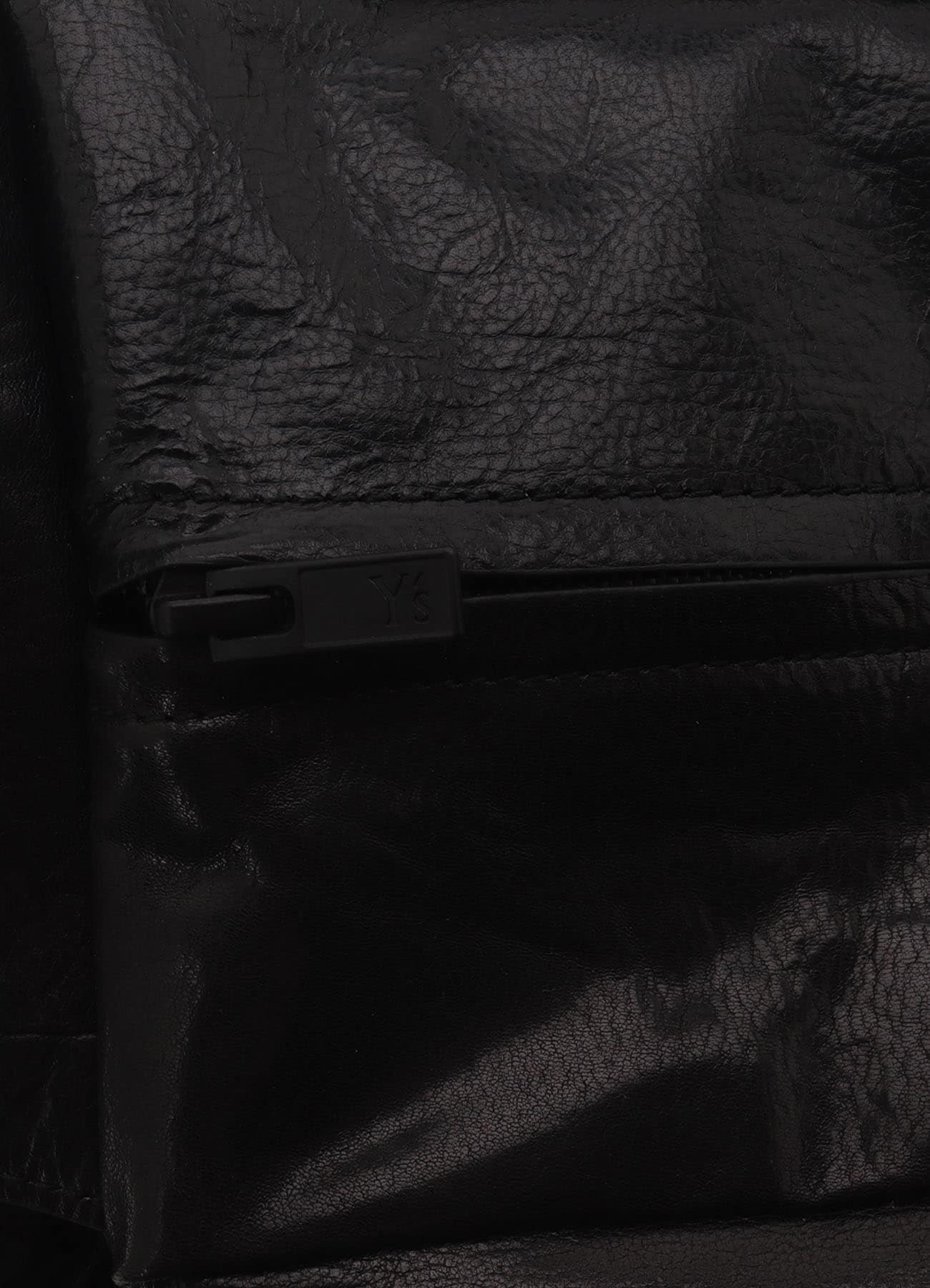 SURFACE-DYED SOFT TAN LEATHER BOX SHOULDER BAG