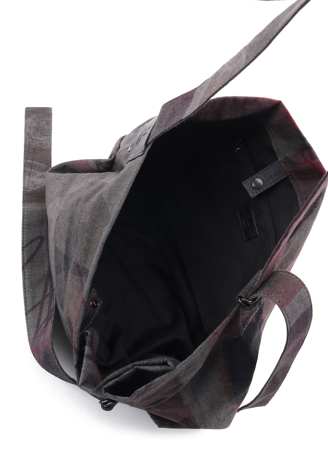 VASE DESIGN COLLAGE PRINT BELTED TOTE BAG S