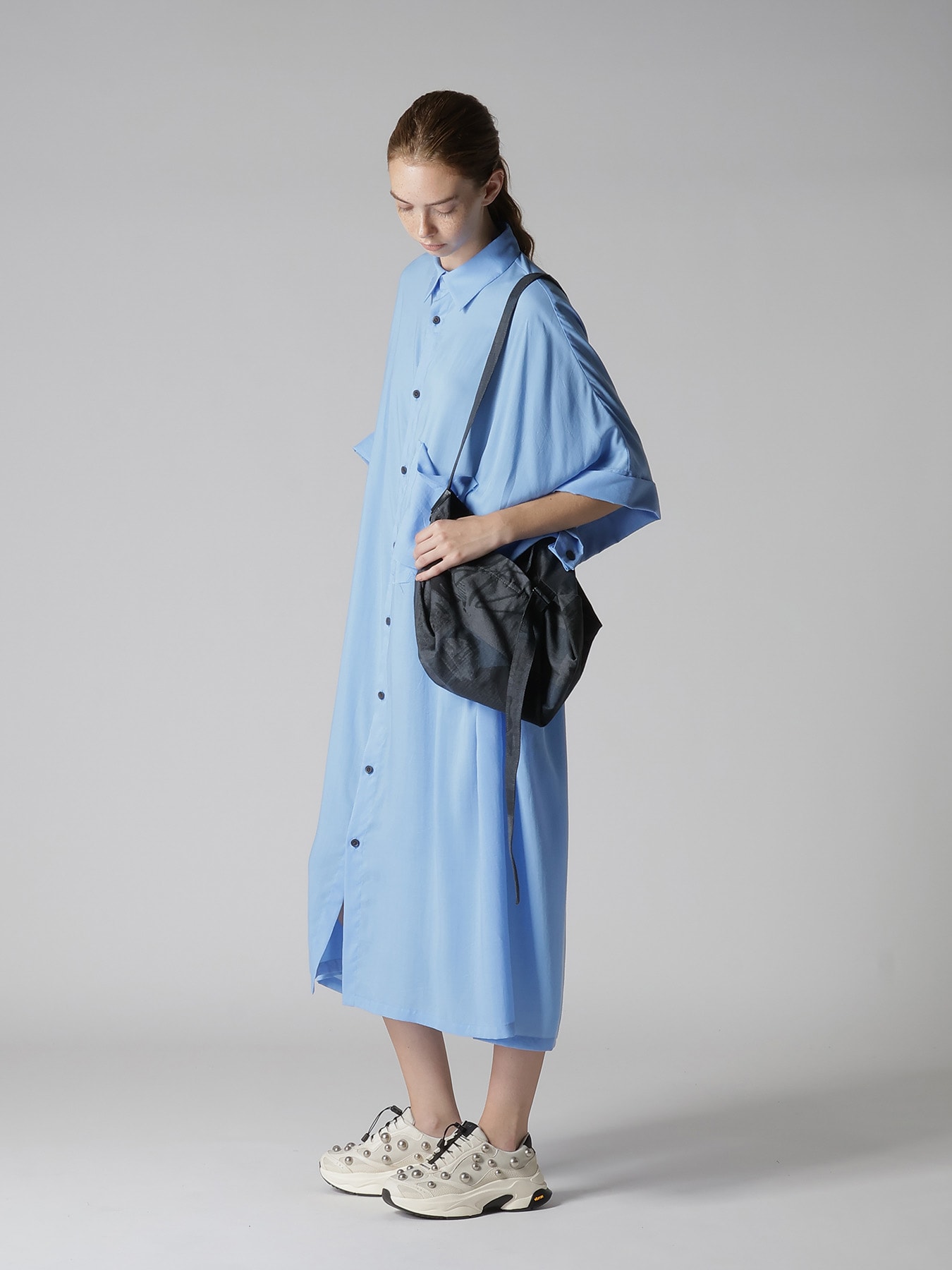 VASE DESIGN COLLAGE PRINT BELTED TOTE BAG S