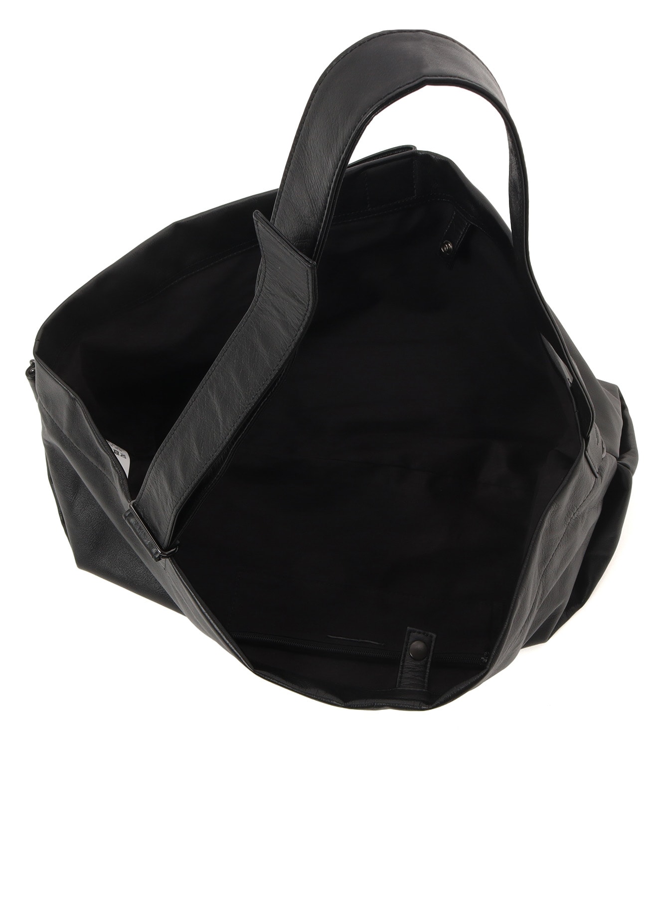 SEMI GLOSS LEATHER BELTED TOTE BAG S