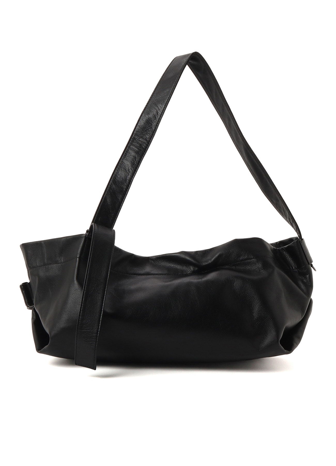 SEMI GLOSS LEATHER BELTED TOTE BAG S