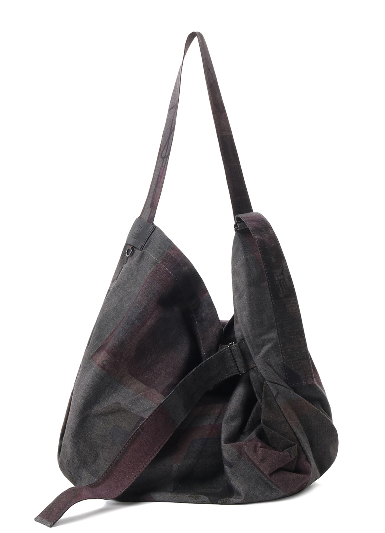 VASE DESIGN COLLAGE PRINT BELTED TOTE BAG L