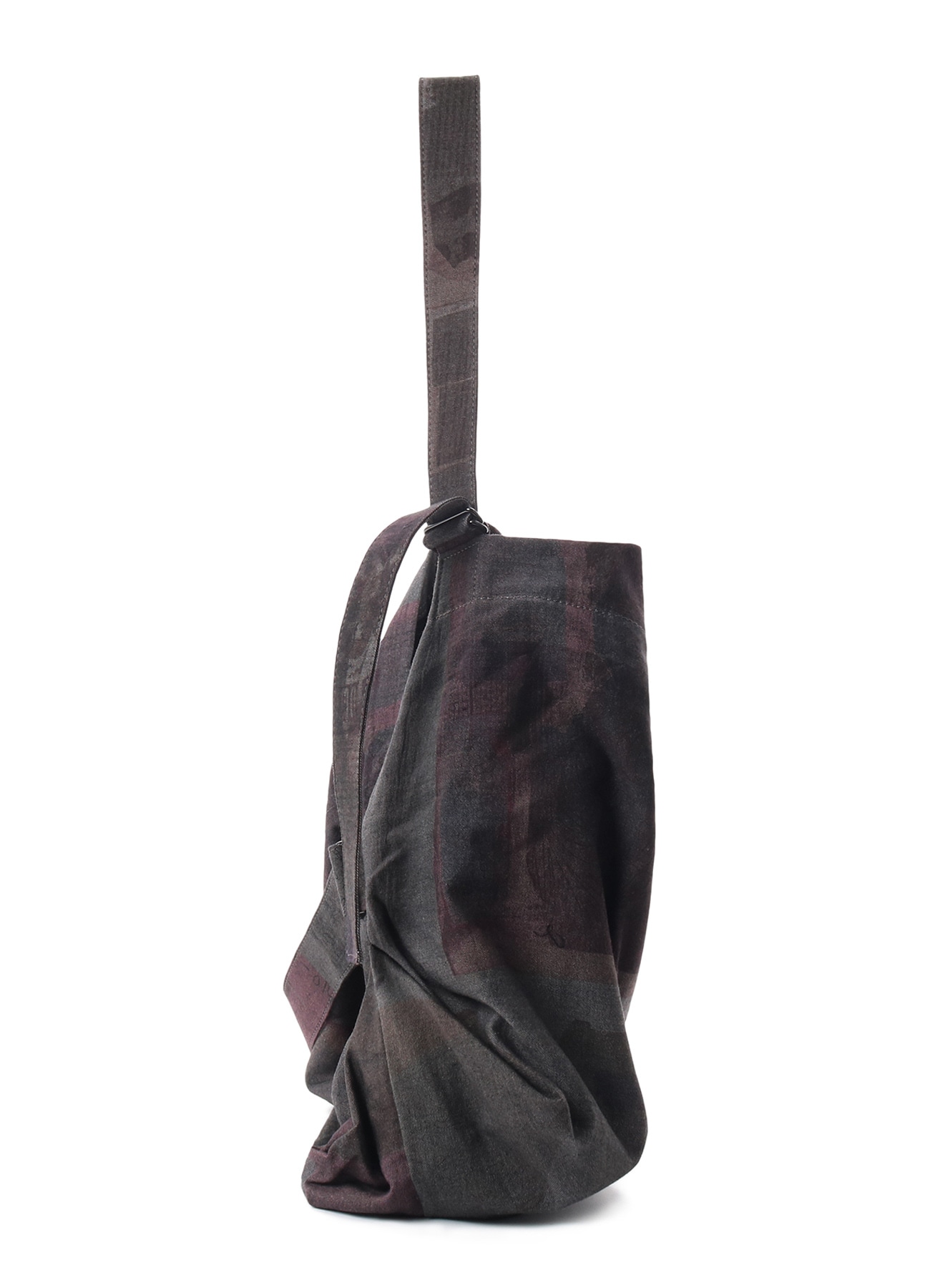 VASE DESIGN COLLAGE PRINT BELTED TOTE BAG L