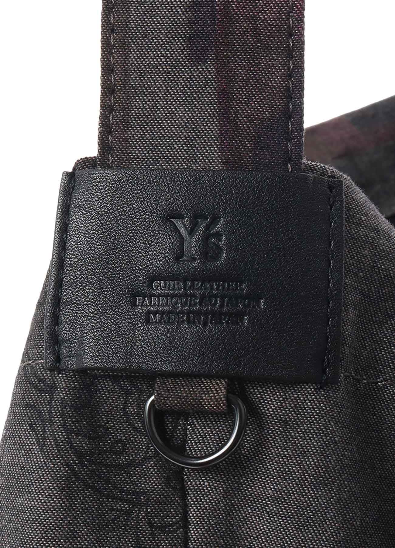 VASE DESIGN COLLAGE PRINT BELTED TOTE BAG L