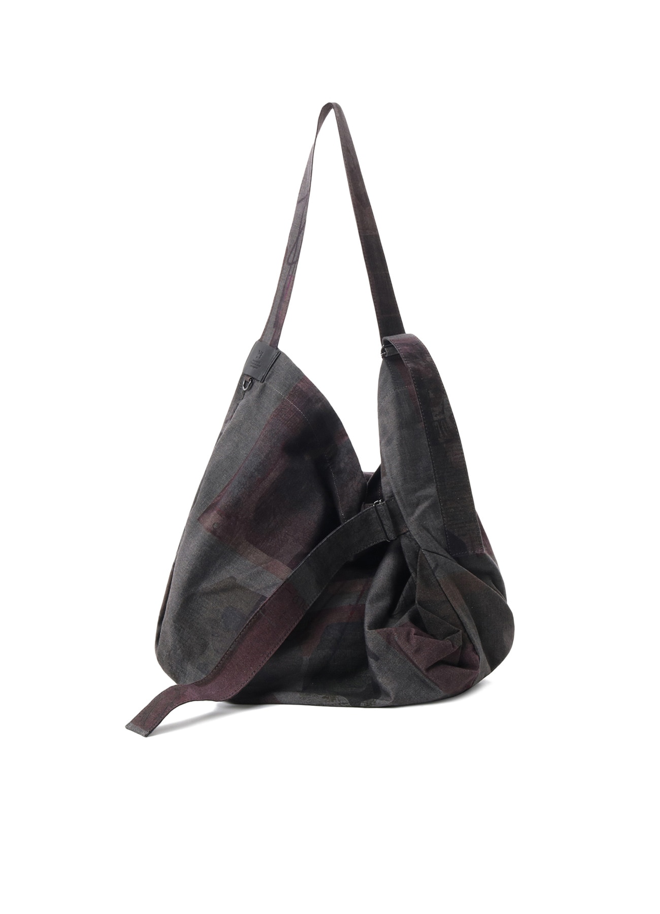 VASE DESIGN COLLAGE PRINT BELTED TOTE BAG L