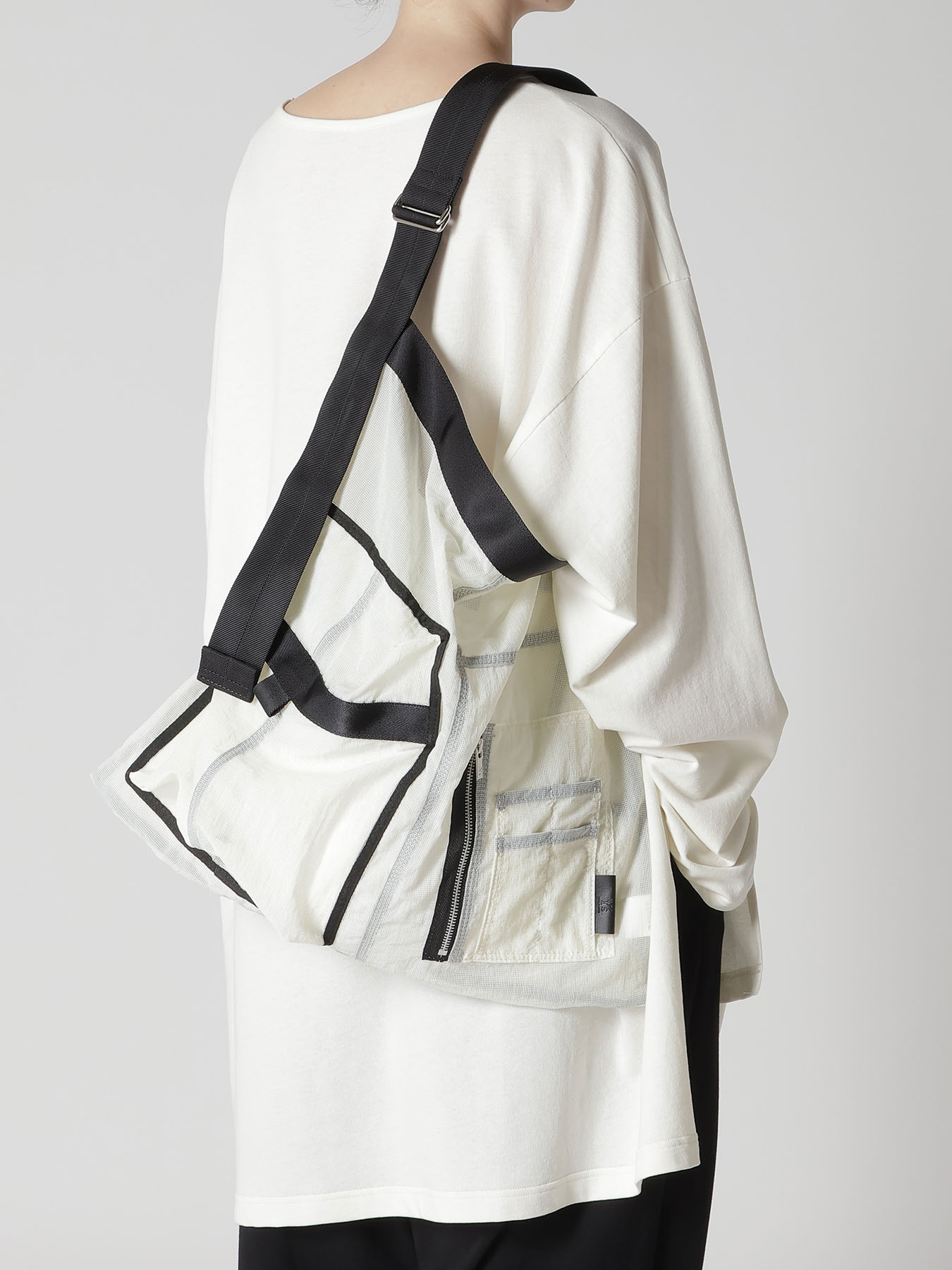 SHEER RIPSTOP NYLON BIG SHOULDER BAG