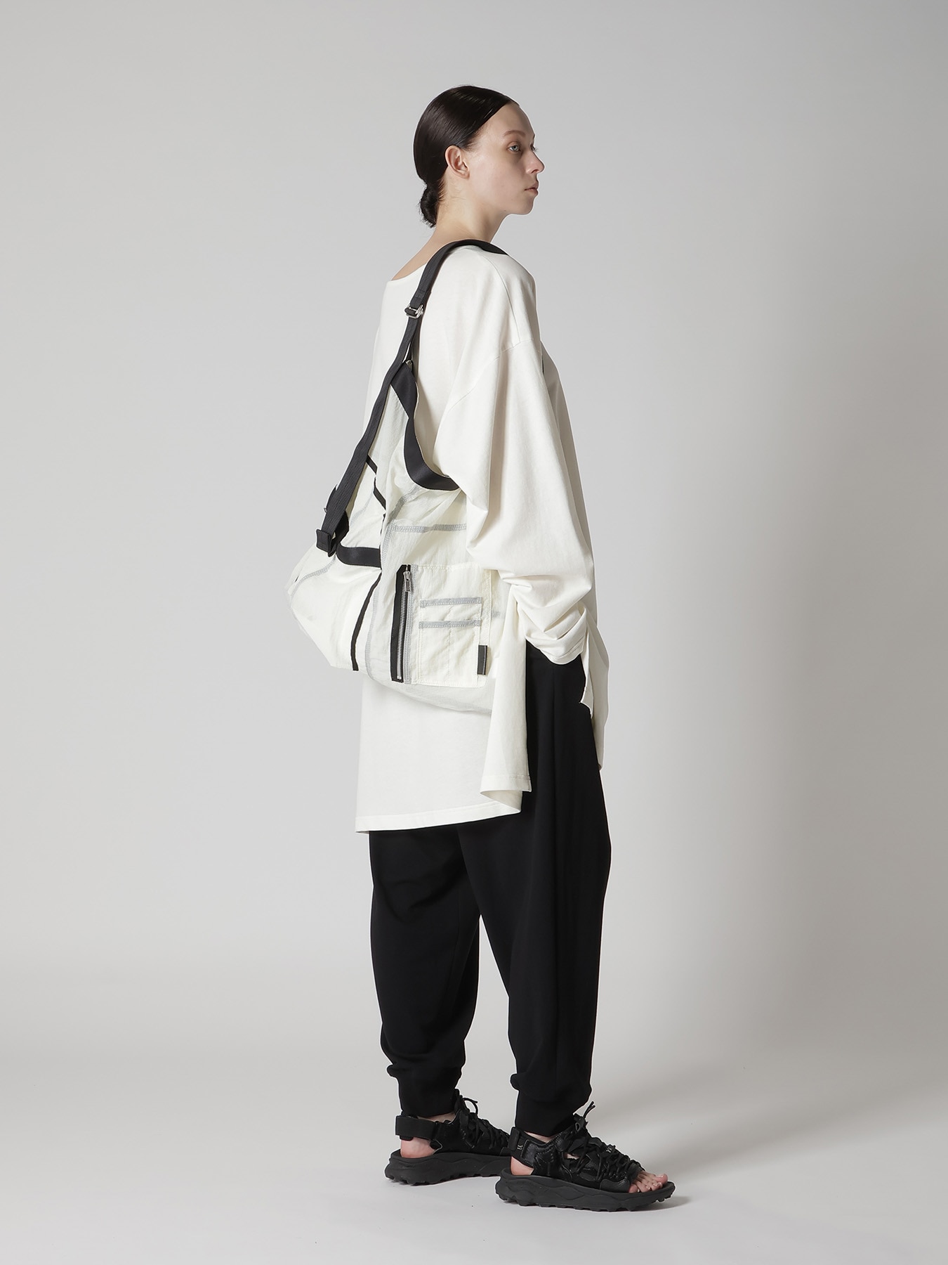 SHEER RIPSTOP NYLON BIG SHOULDER BAG