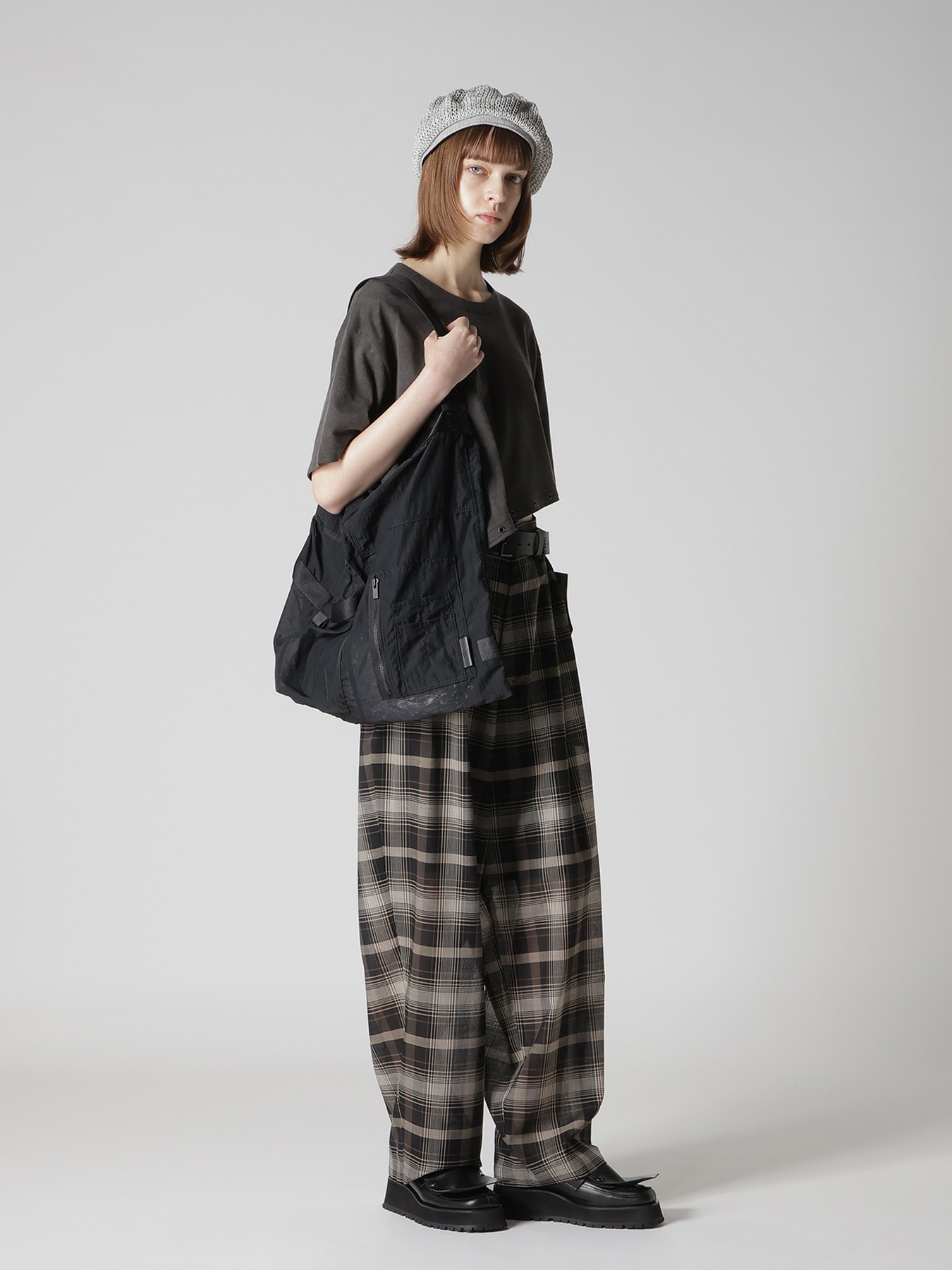 SHEER RIPSTOP NYLON BIG SHOULDER BAG