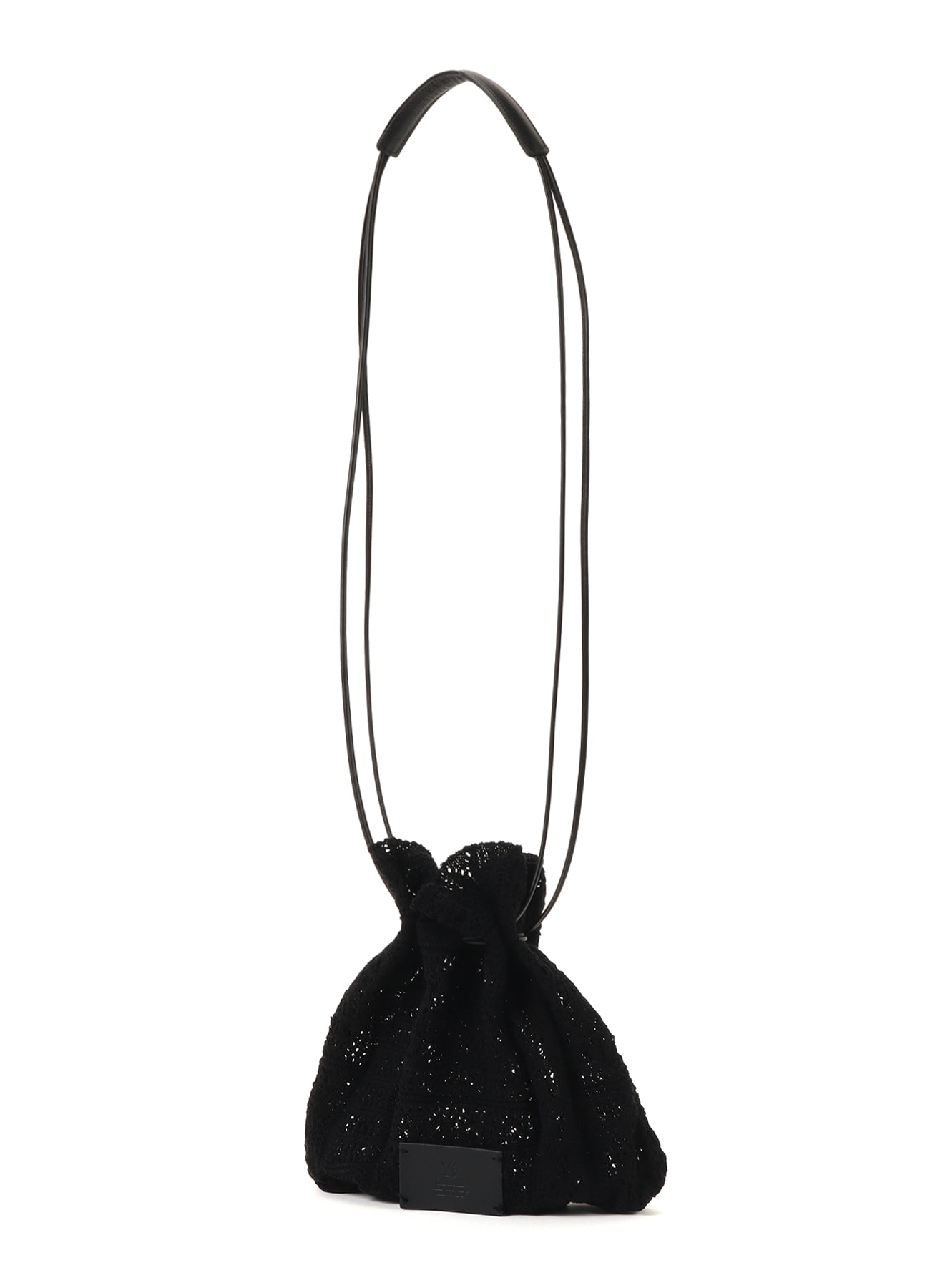 MEXICAN TILE PATTERN KNIT DRAWSTRING BAG