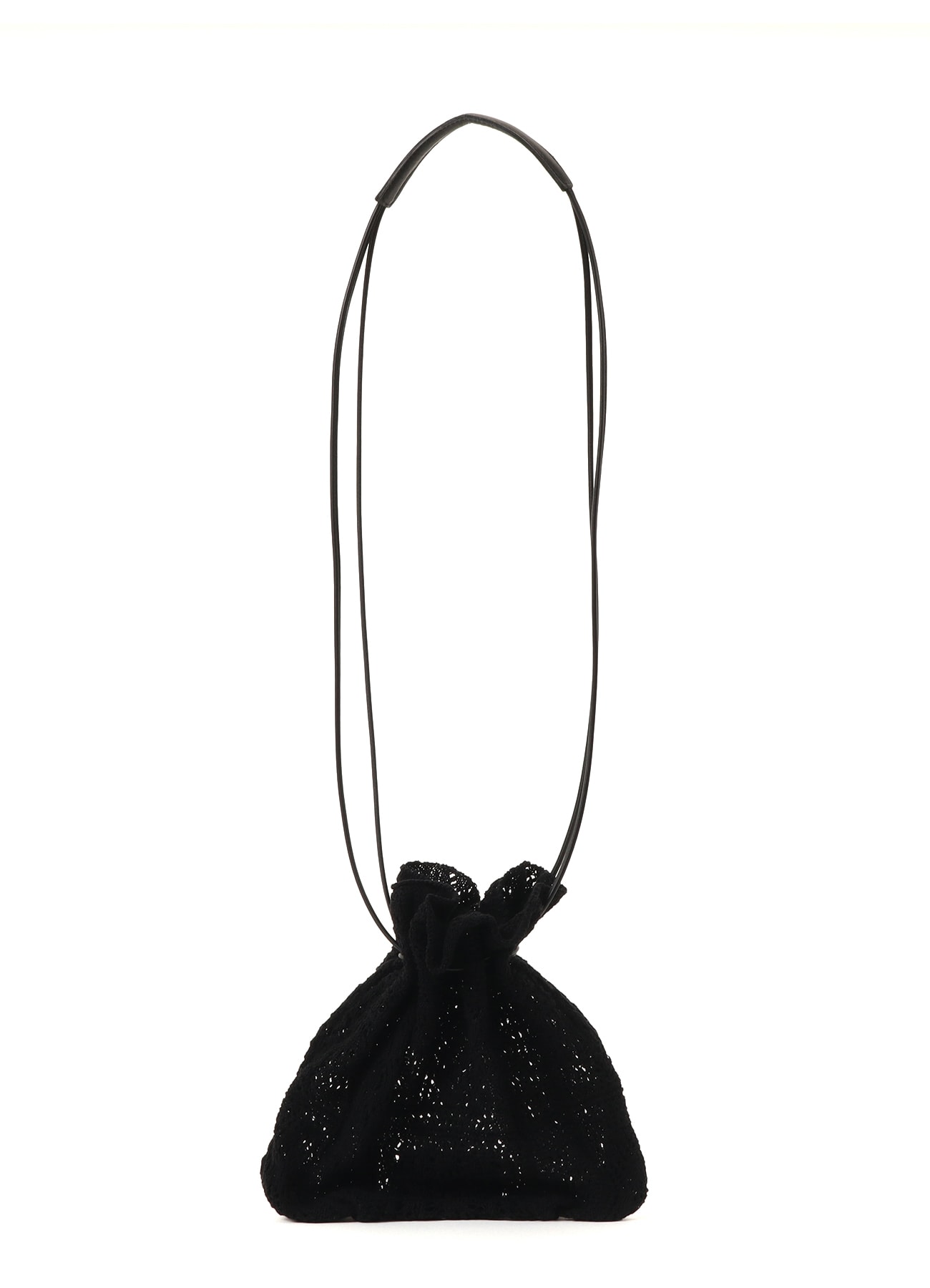 MEXICAN TILE PATTERN KNIT DRAWSTRING BAG