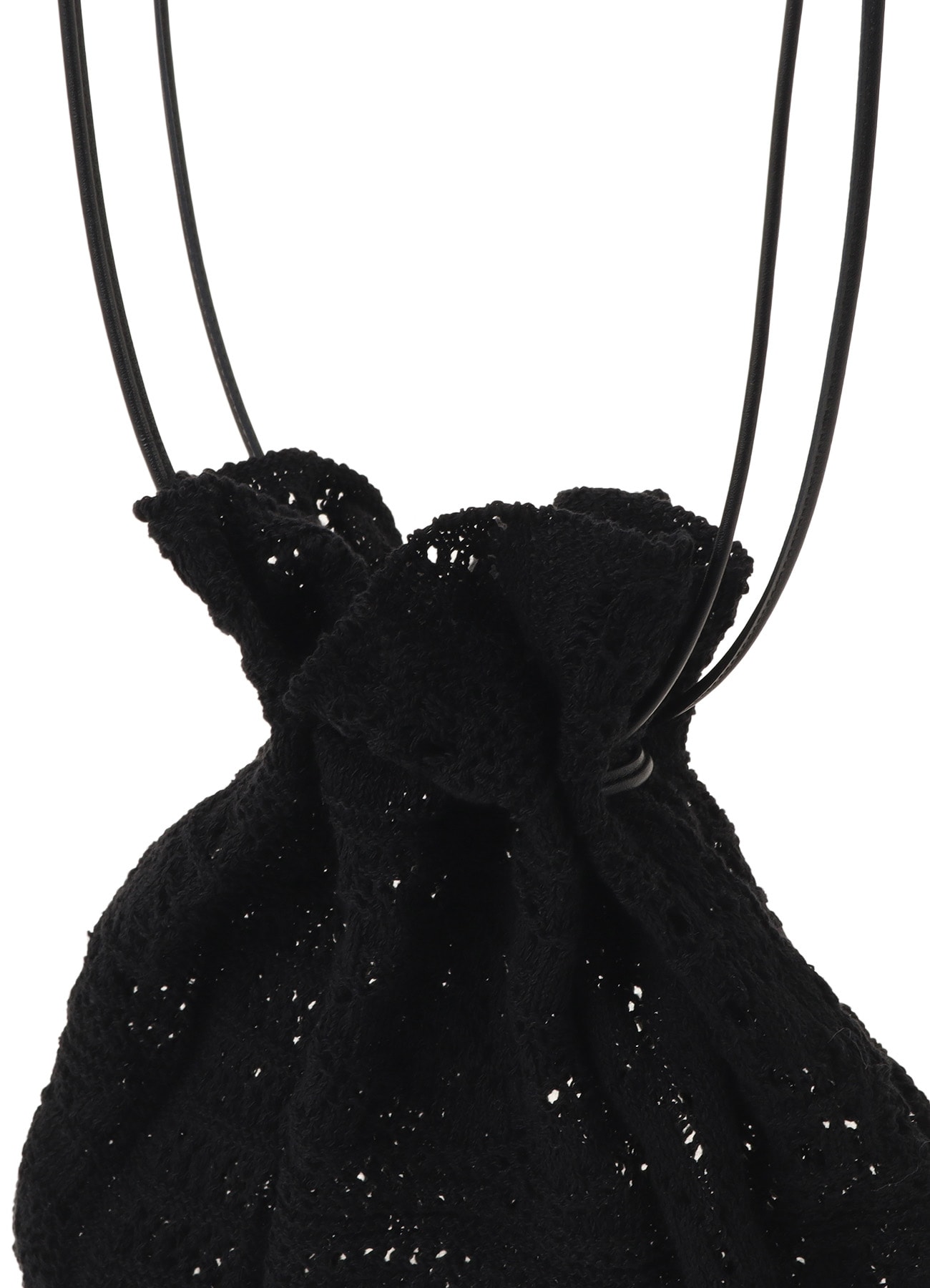 MEXICAN TILE PATTERN KNIT DRAWSTRING BAG