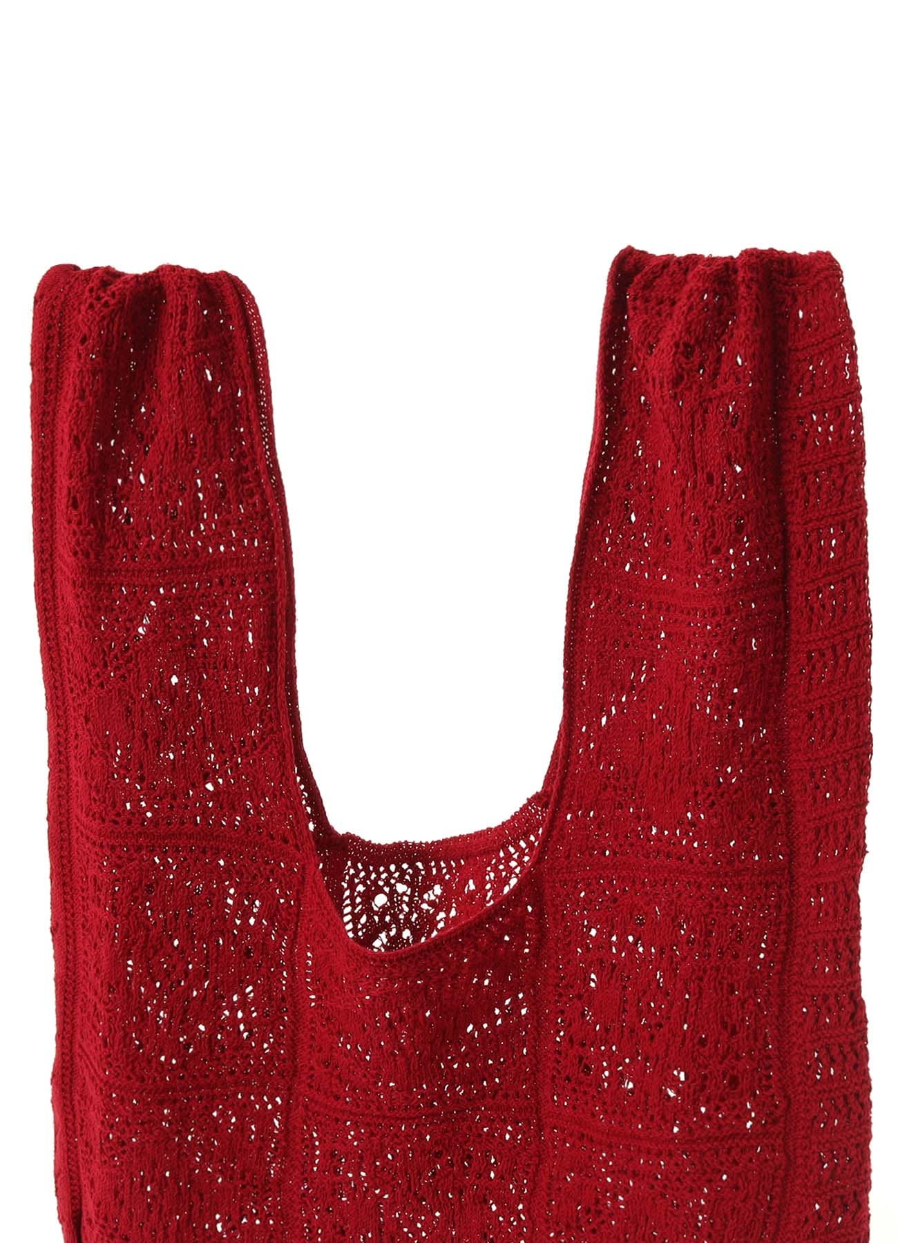 MEXICAN TILE PATTERN KNIT TOTE BAG