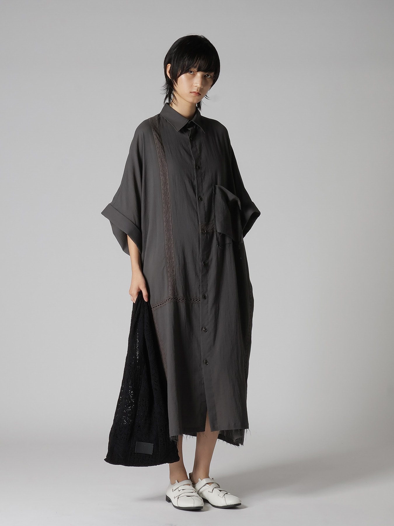 MEXICAN TILE PATTERN KNIT TOTE BAG