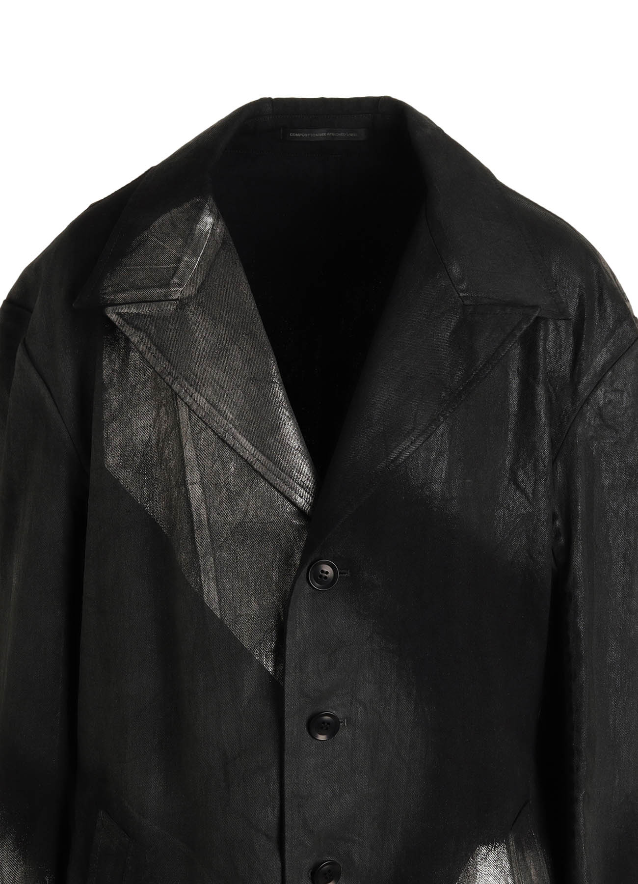 8OZ DENIM FOIL PRINT TAILORED JACKET