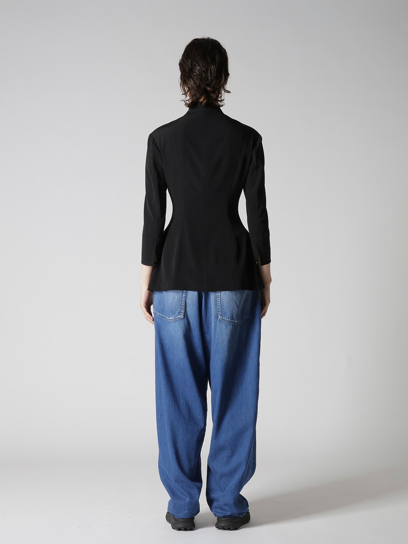 TA/PE CREPE DE CHINE LEFT SIDE CLOTH JACKET