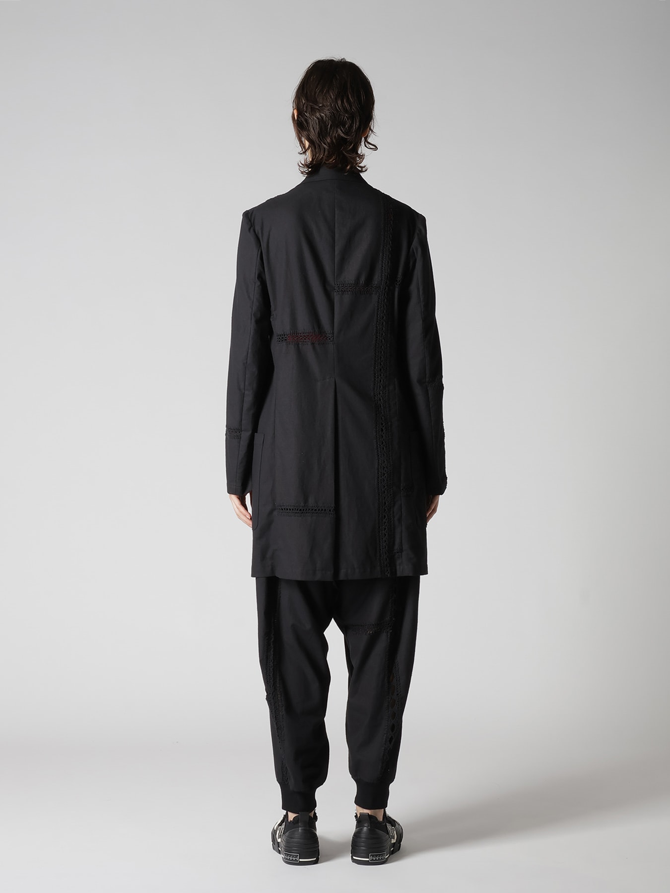 COTTON CROCHET PATCHWORK TAILORED JACKET