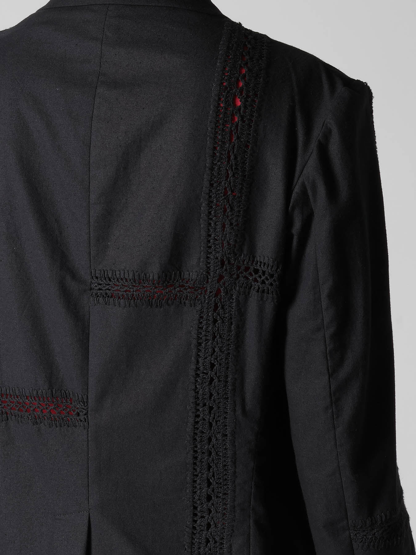 COTTON CROCHET PATCHWORK TAILORED JACKET
