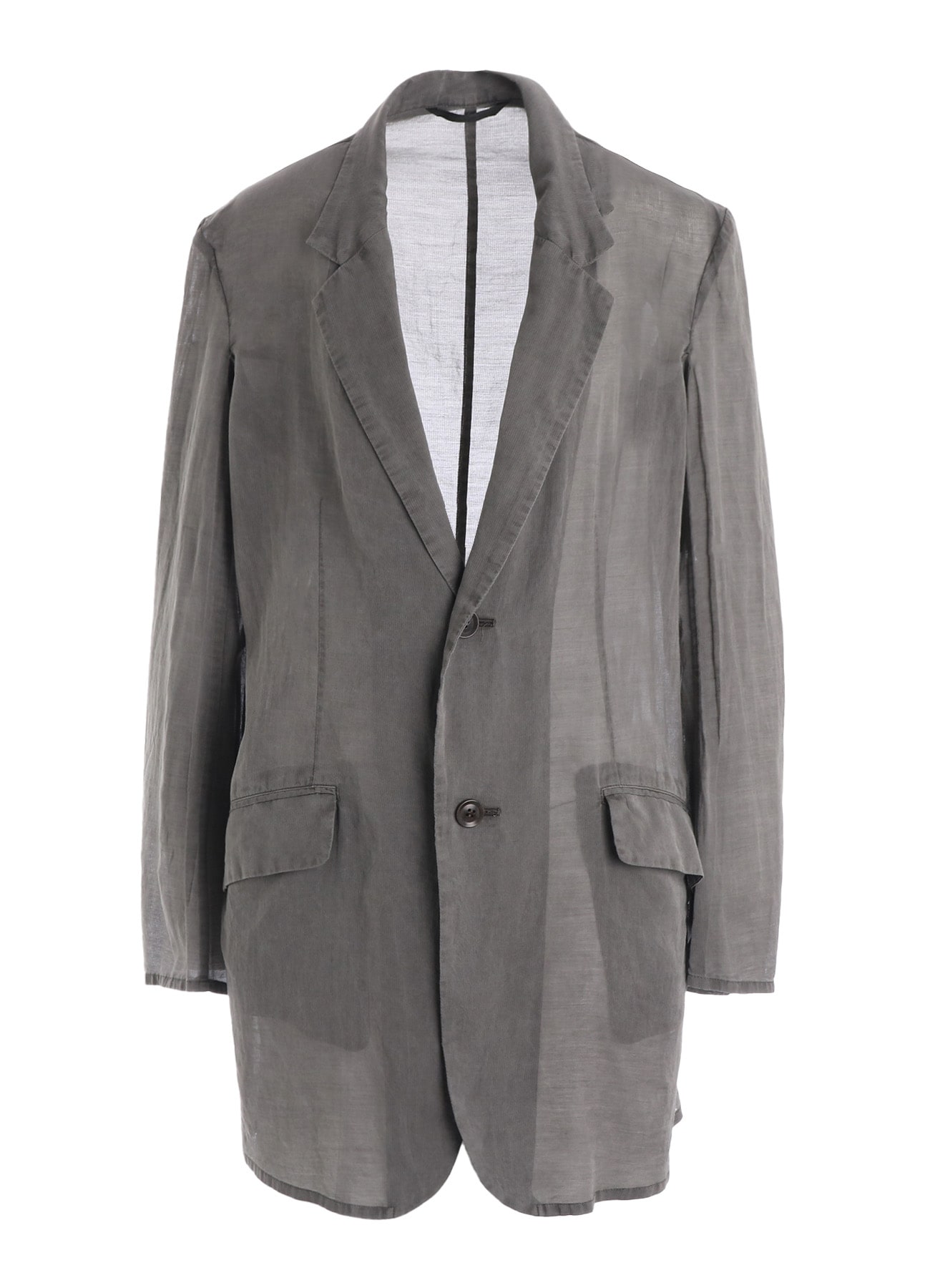 CUPRO/COTTON GARMENT DYED 2 BUTTON TAILORED JACKET