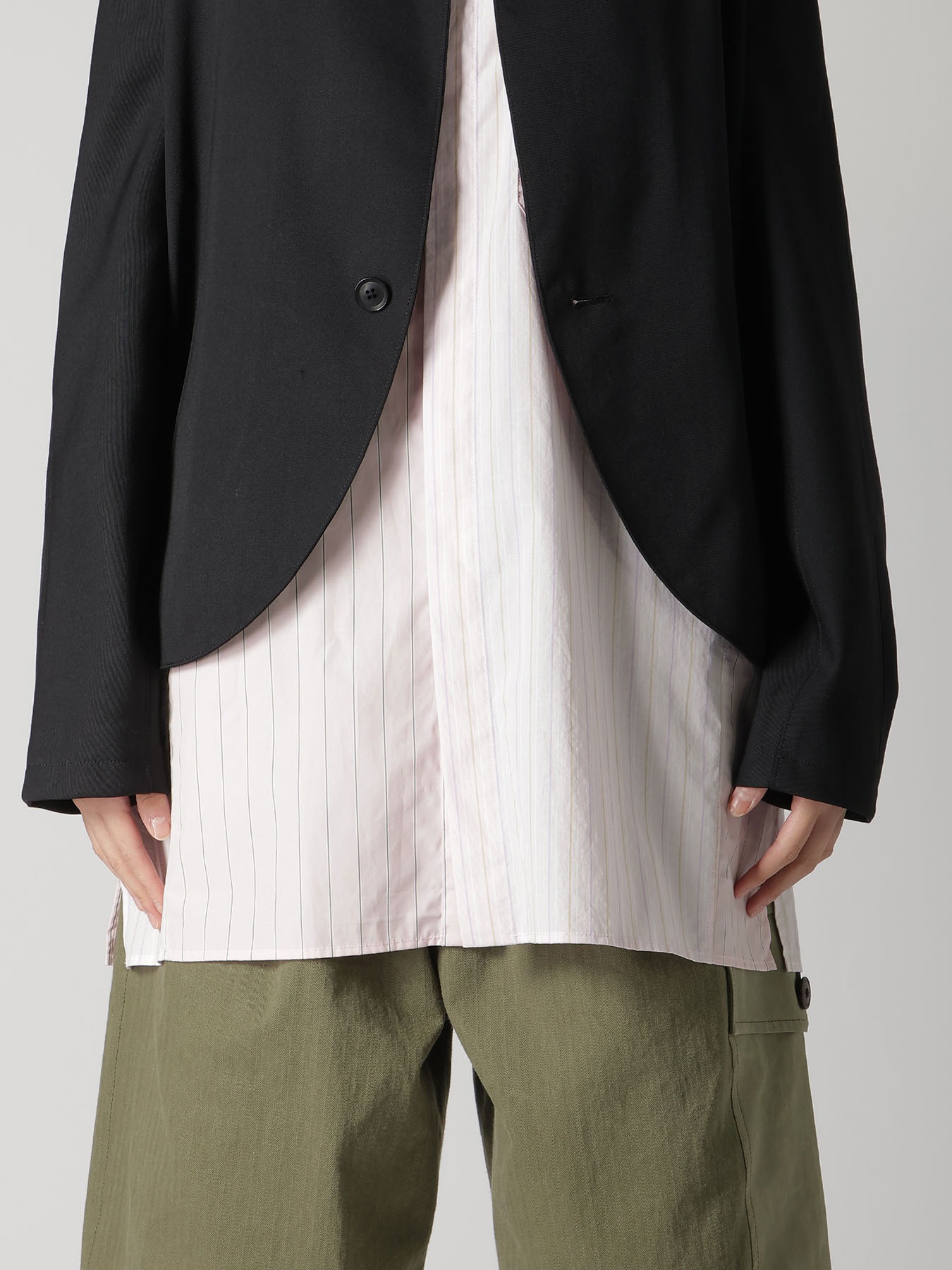 WOOL GABARDINE SET IN SLEEVE JACKET