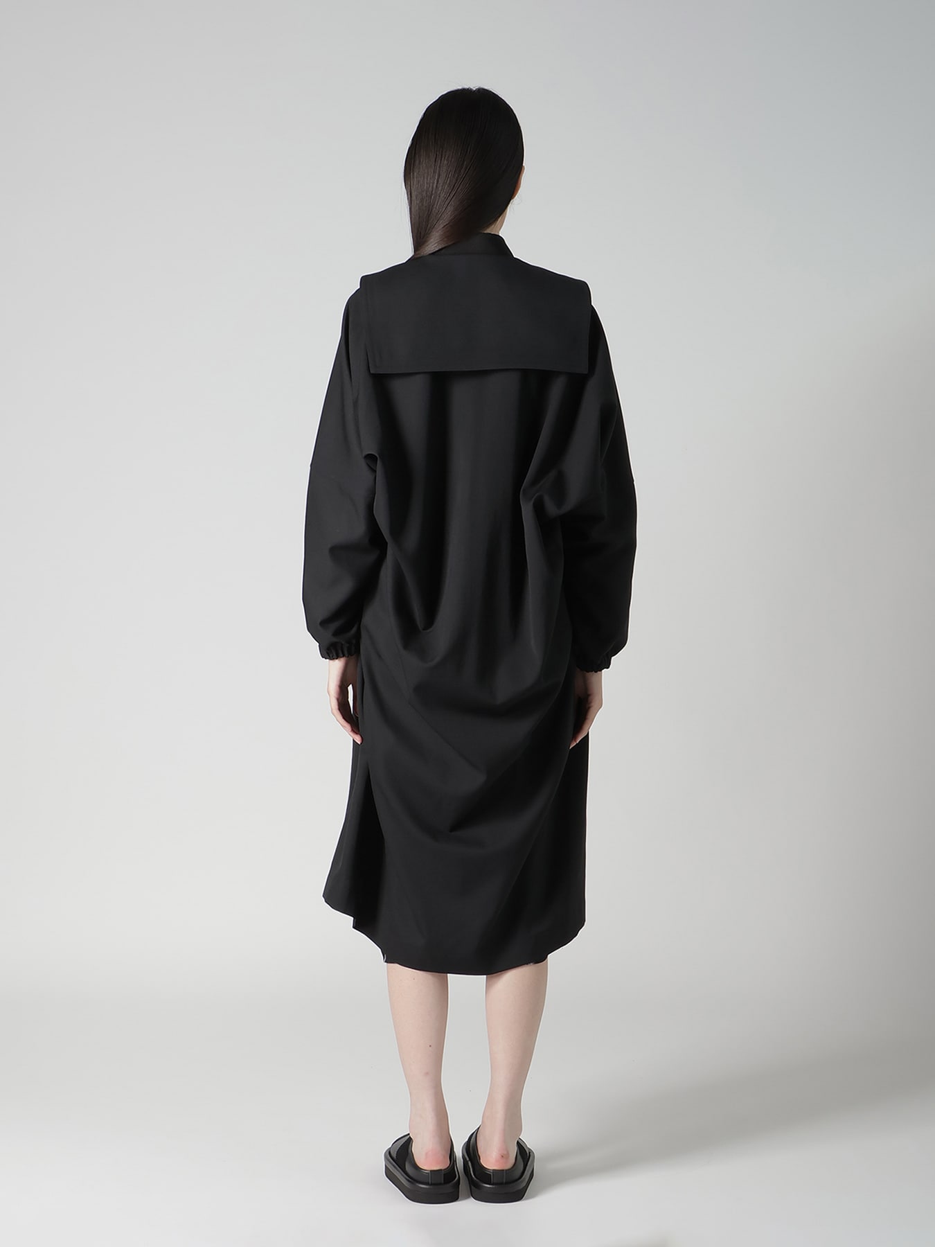 WOOL GABARDINE SAILOR COLLAR JACKET