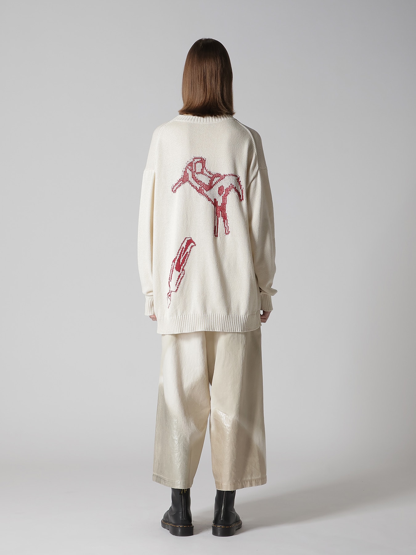 TOY GLITER JACQUARD LONG SLEEVE PULLOVER