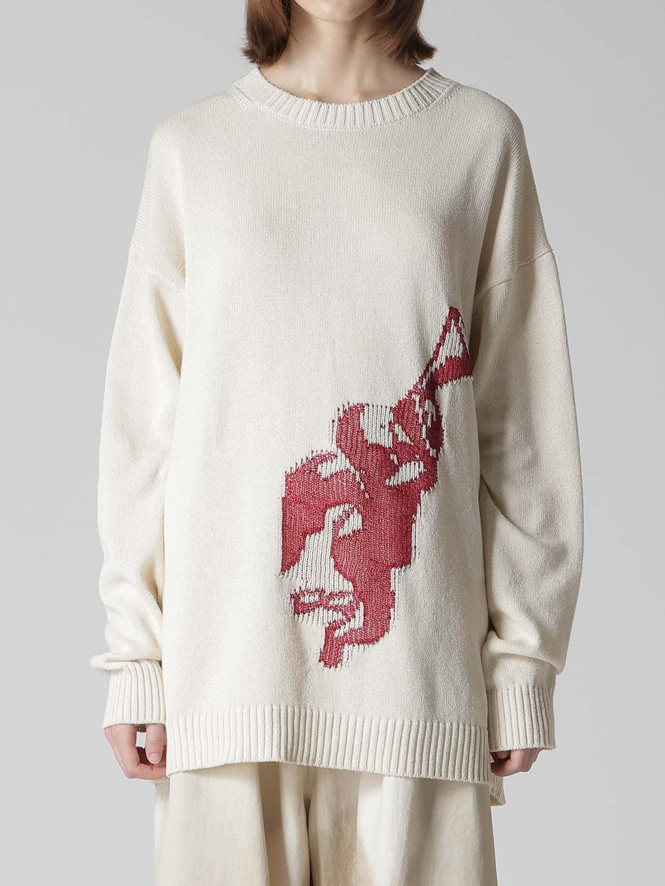 TOY GLITER JACQUARD LONG SLEEVE PULLOVER
