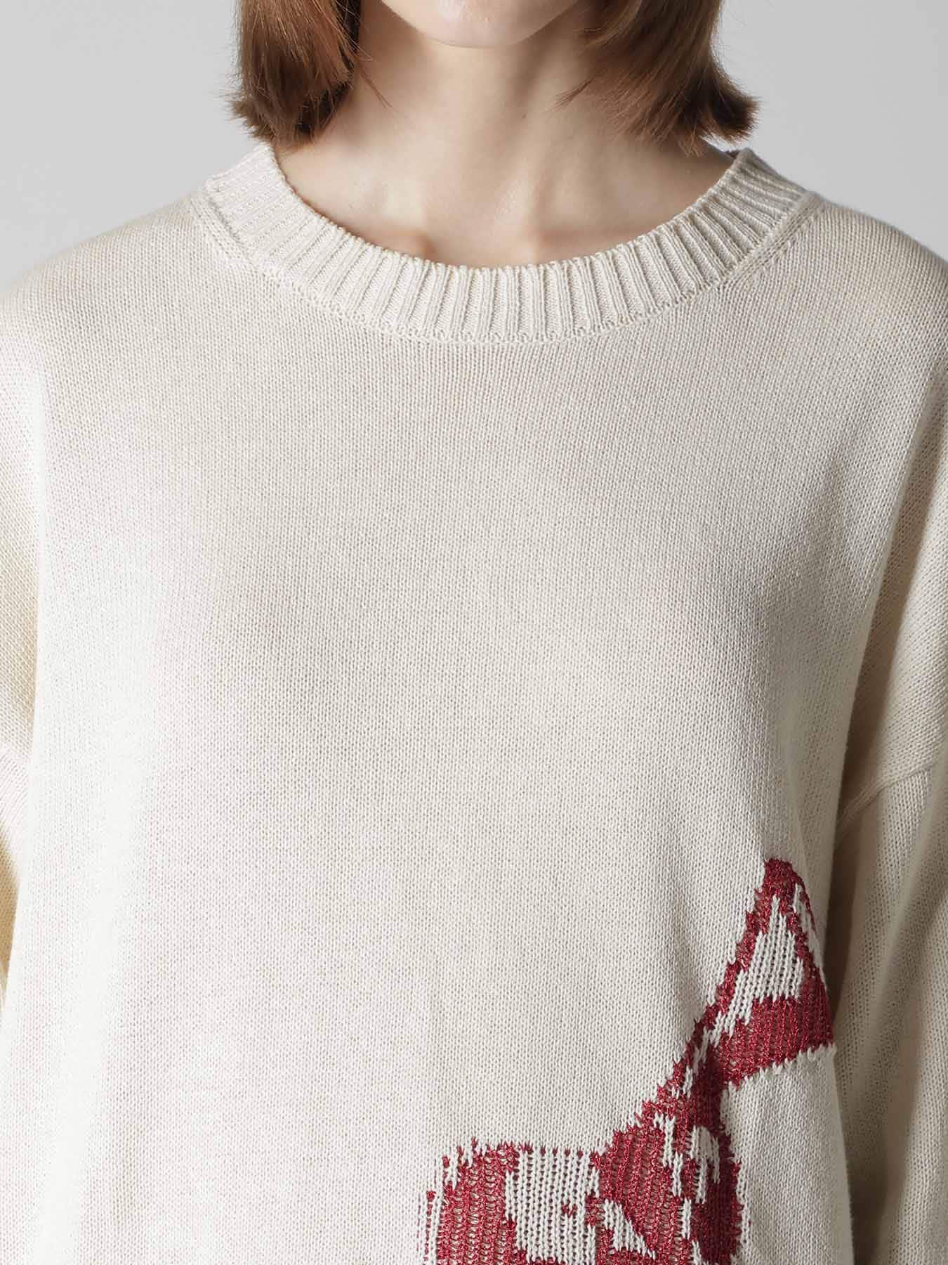 TOY GLITER JACQUARD LONG SLEEVE PULLOVER