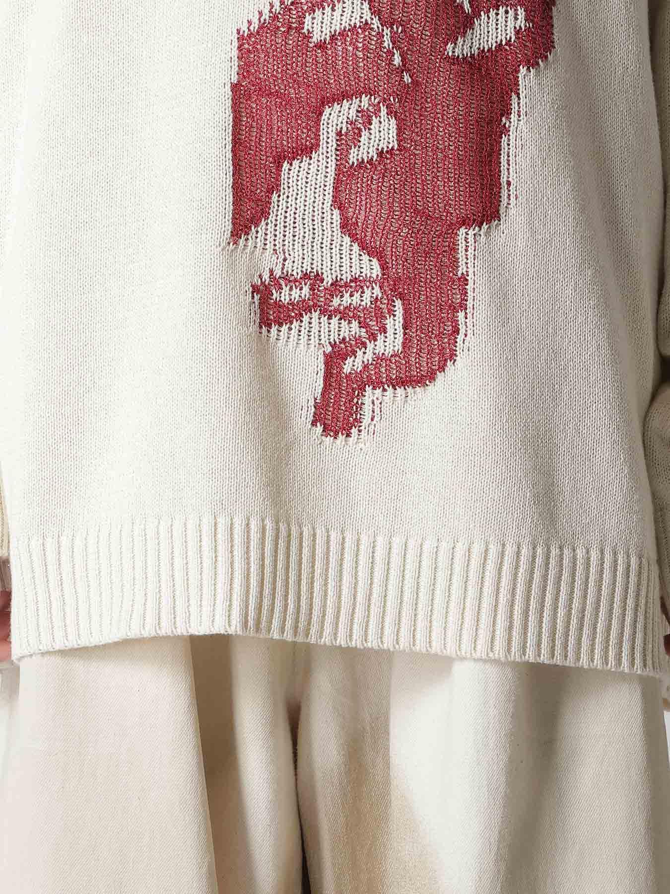 TOY GLITER JACQUARD LONG SLEEVE PULLOVER