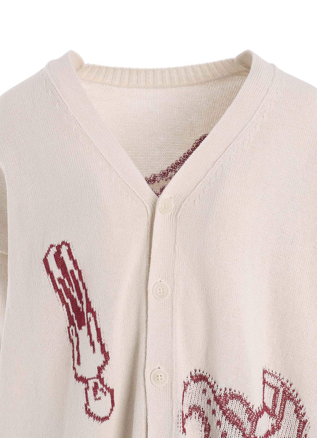 TOY GLITER JACQUARD CARDIGAN