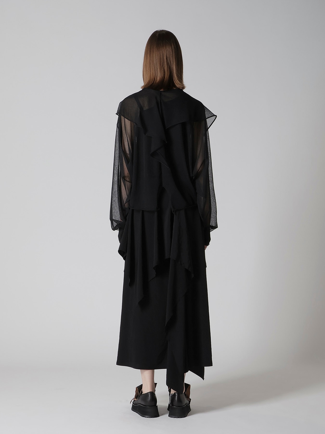 SHEER JERSEY BOLERO W/ STRING