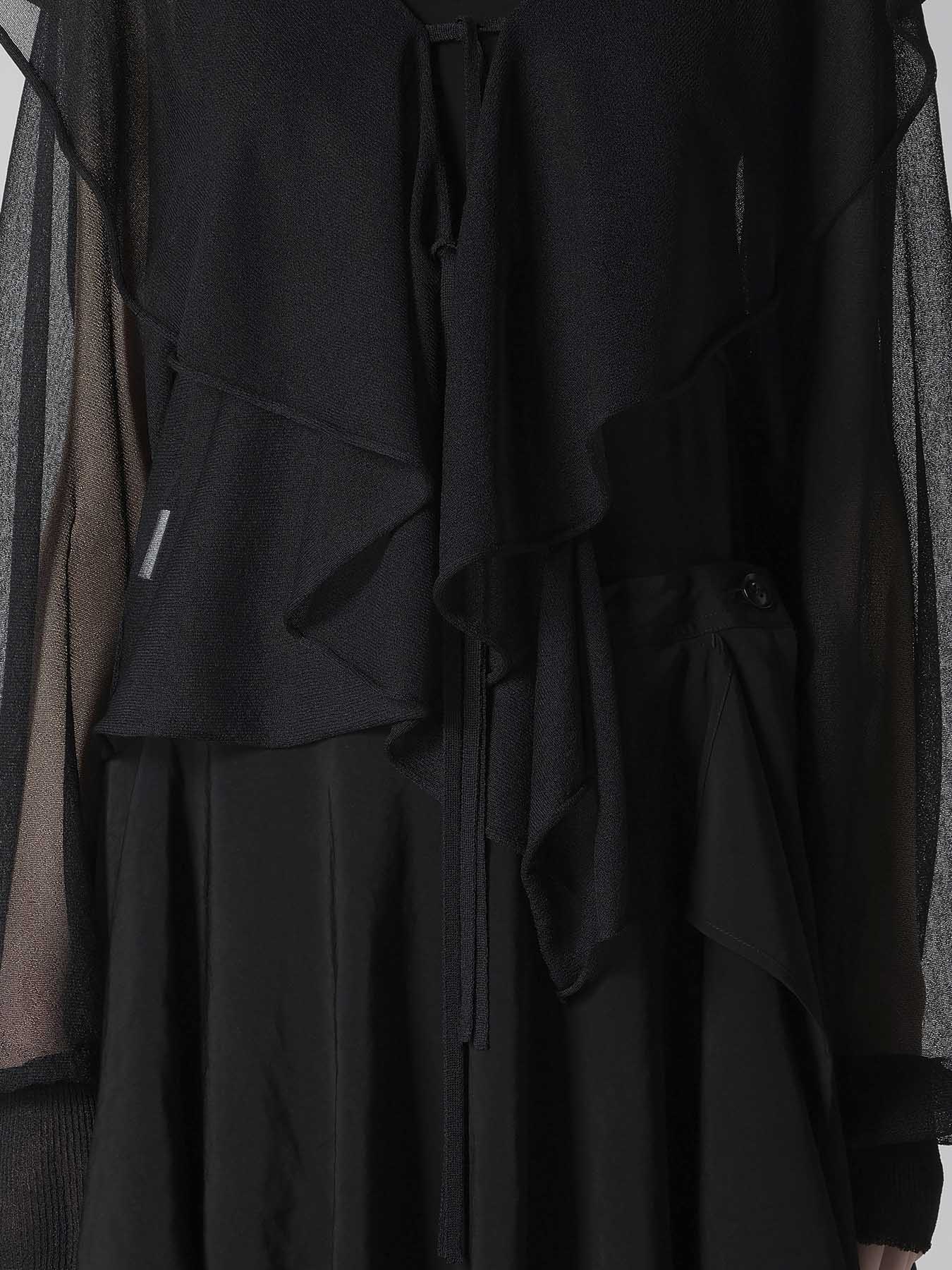 SHEER JERSEY BOLERO W/ STRING