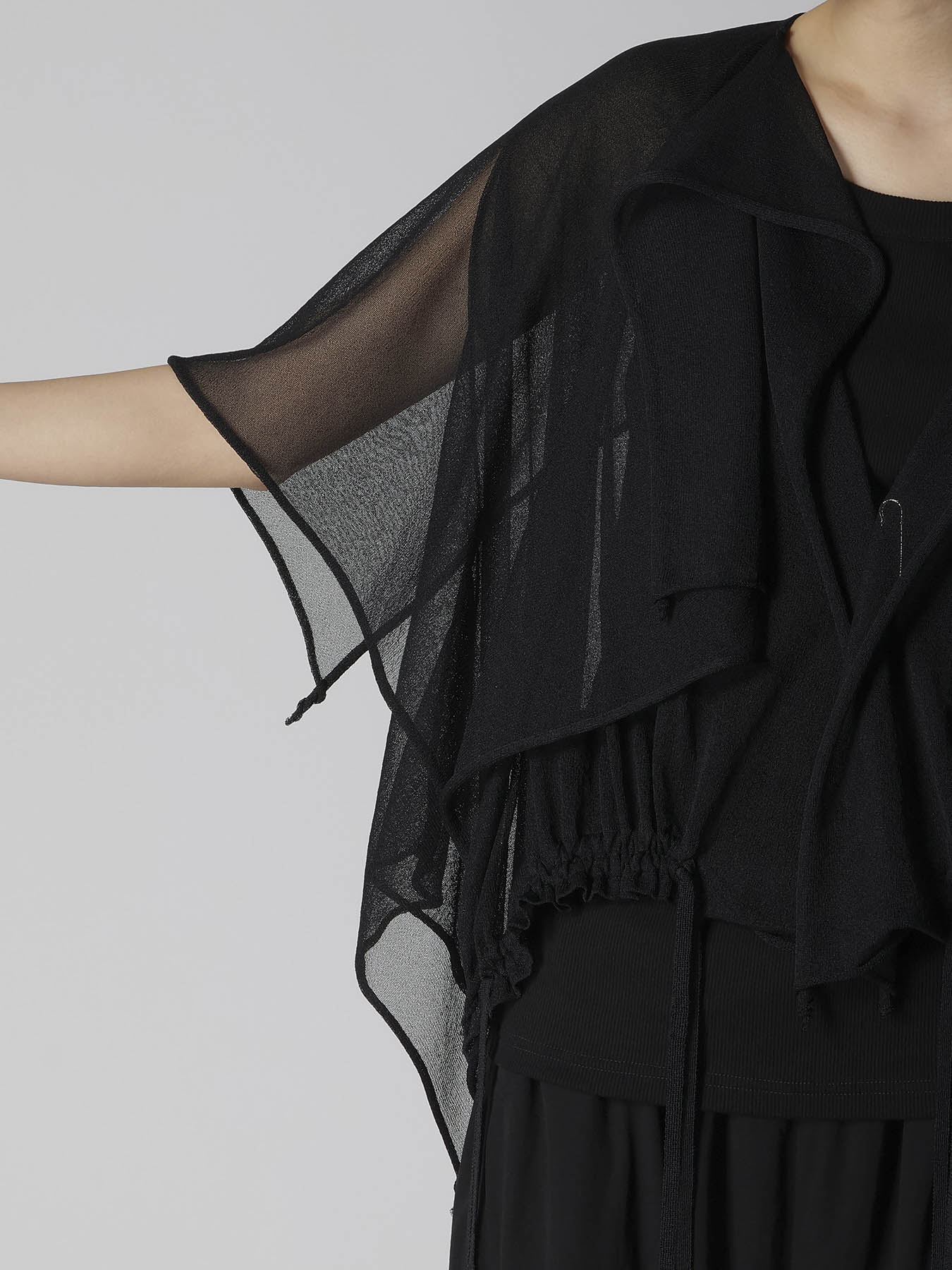 SHEER JERSEY 2 WAY PONCHO