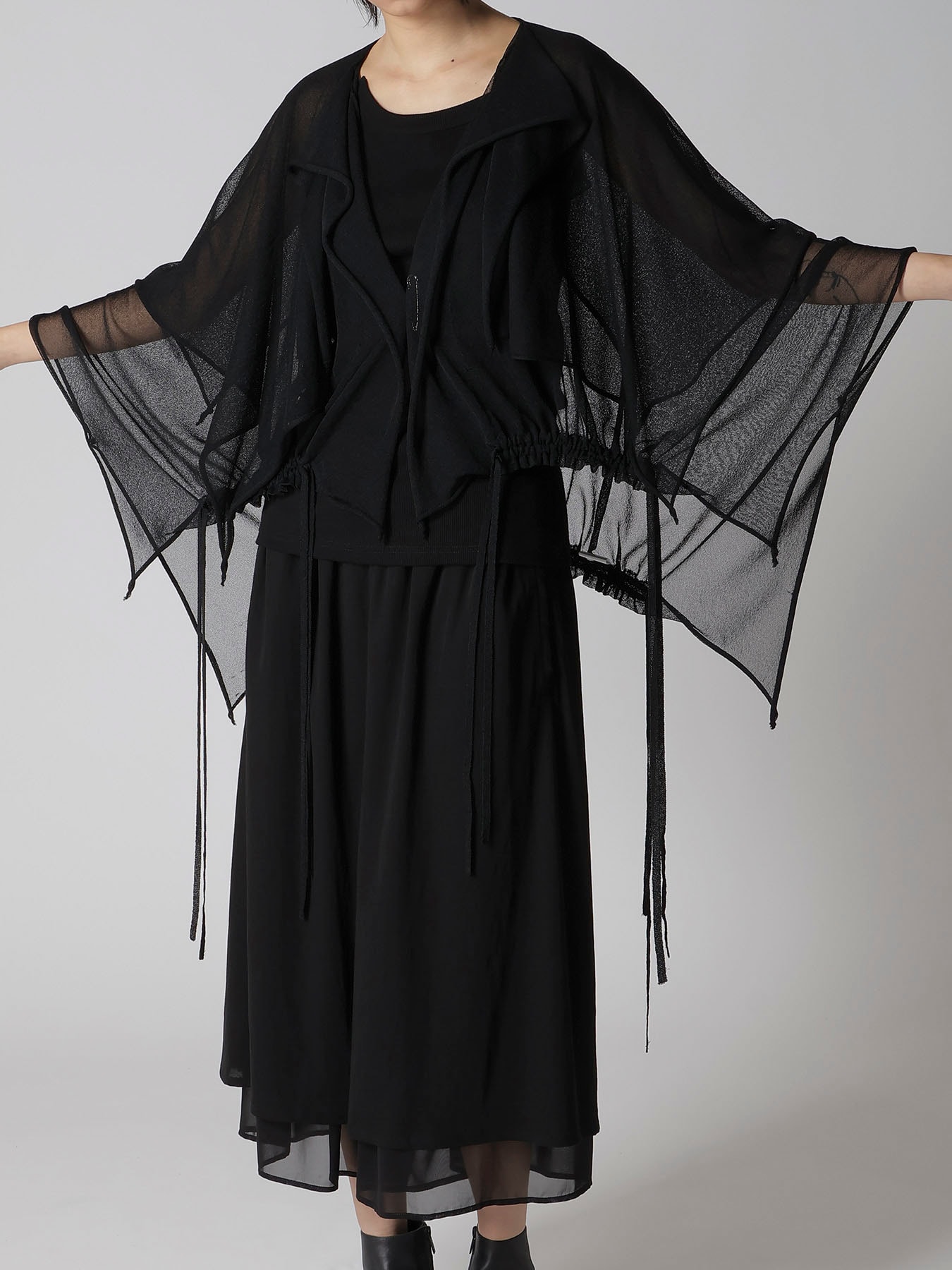 SHEER JERSEY 2 WAY PONCHO
