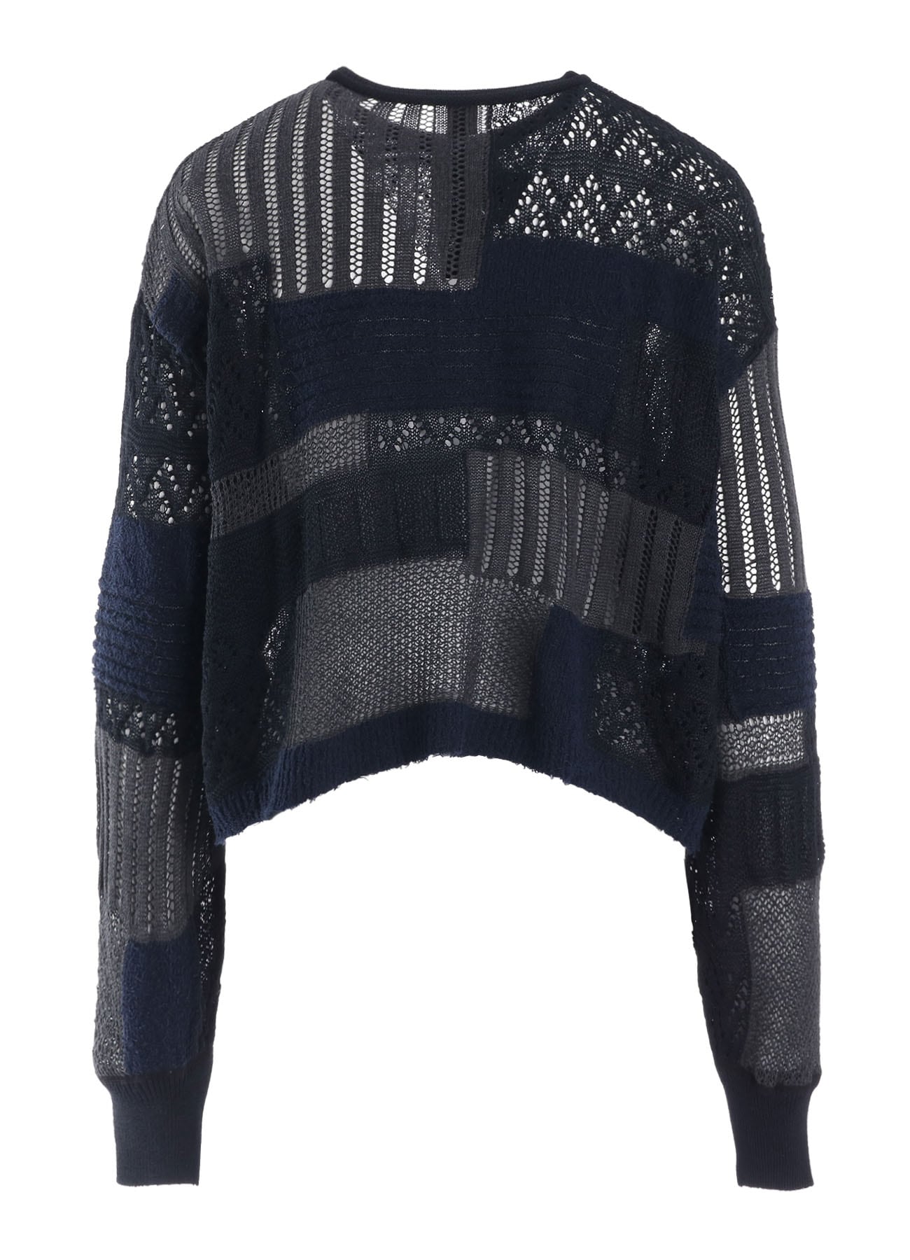 8G PATCHWORK MIX CROPPED CARDIGAN