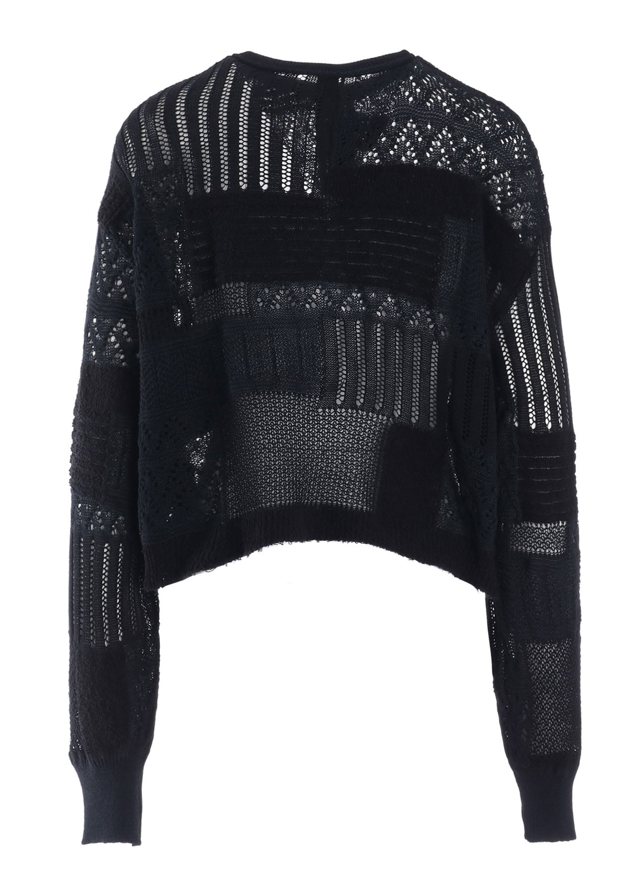 8G PATCHWORK MIX CROPPED CARDIGAN