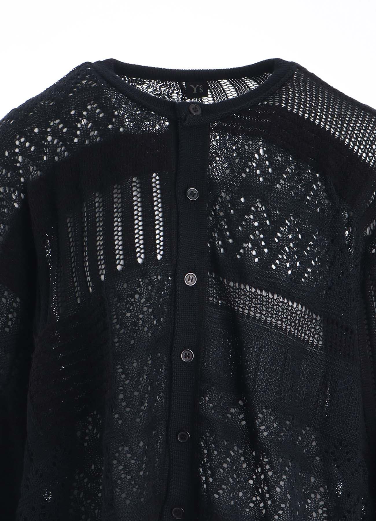8G PATCHWORK MIX CROPPED CARDIGAN