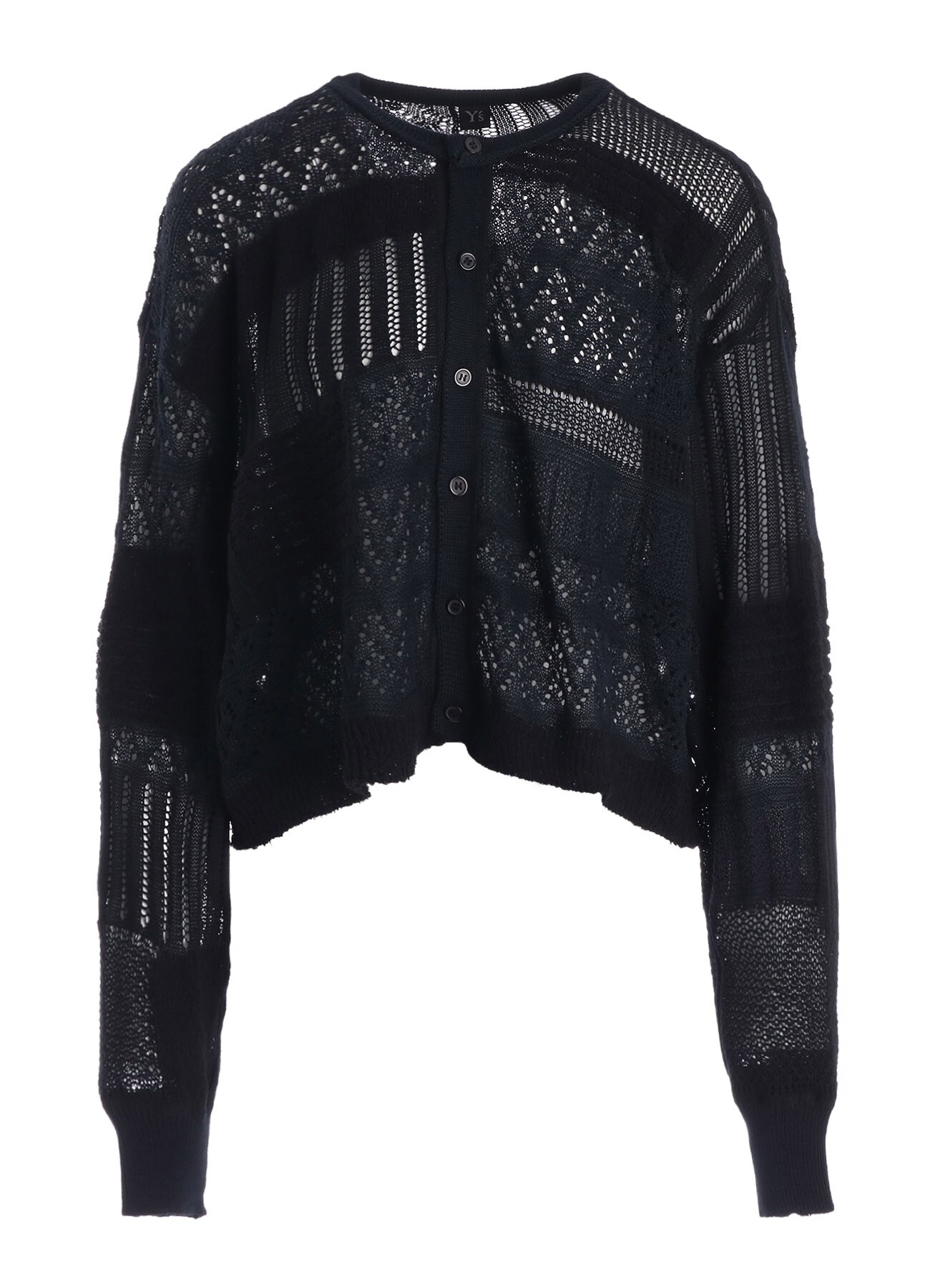 8G PATCHWORK MIX CROPPED CARDIGAN