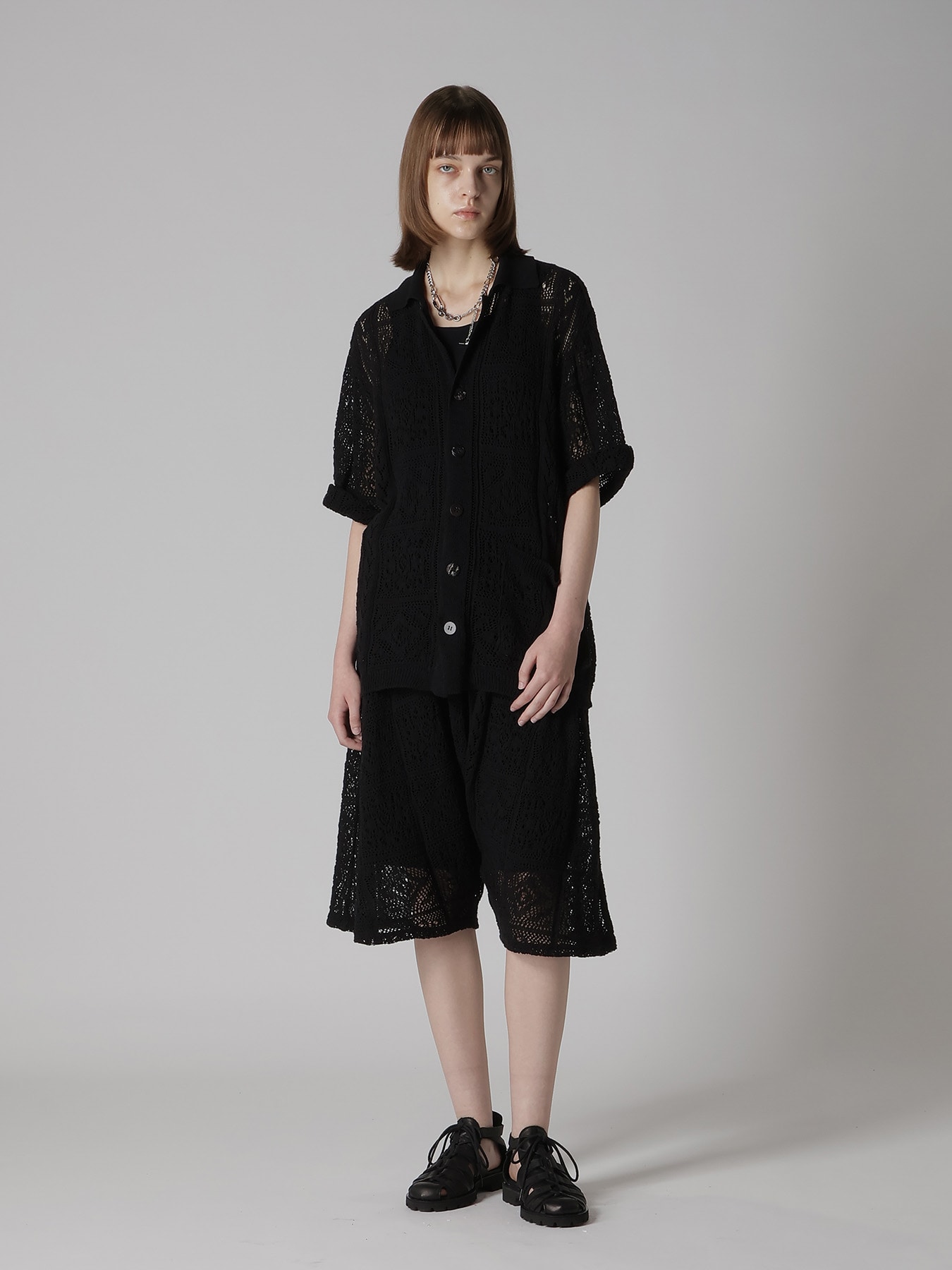 MEXICAN TILE PATTERN KNIT SHIRT