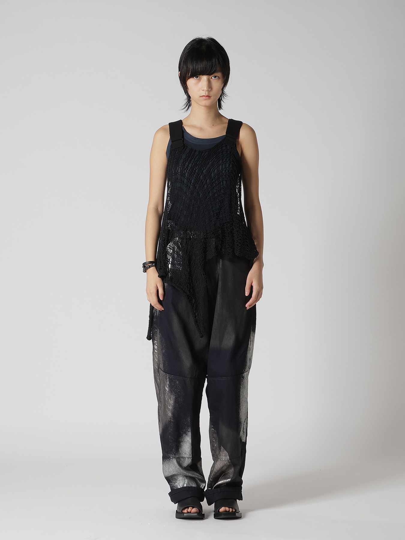 FISHERMAN'S KNIT SQUARE PATTERN PULLOVER