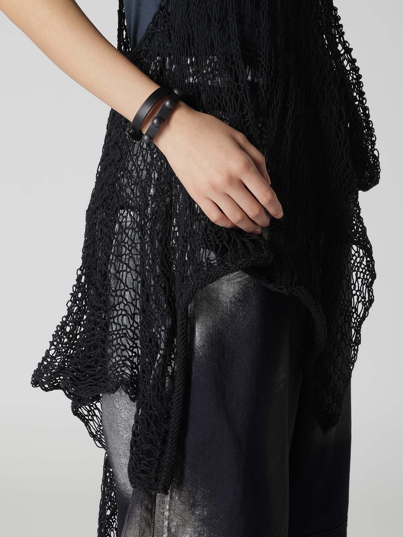 FISHERMAN'S KNIT SQUARE PATTERN PULLOVER