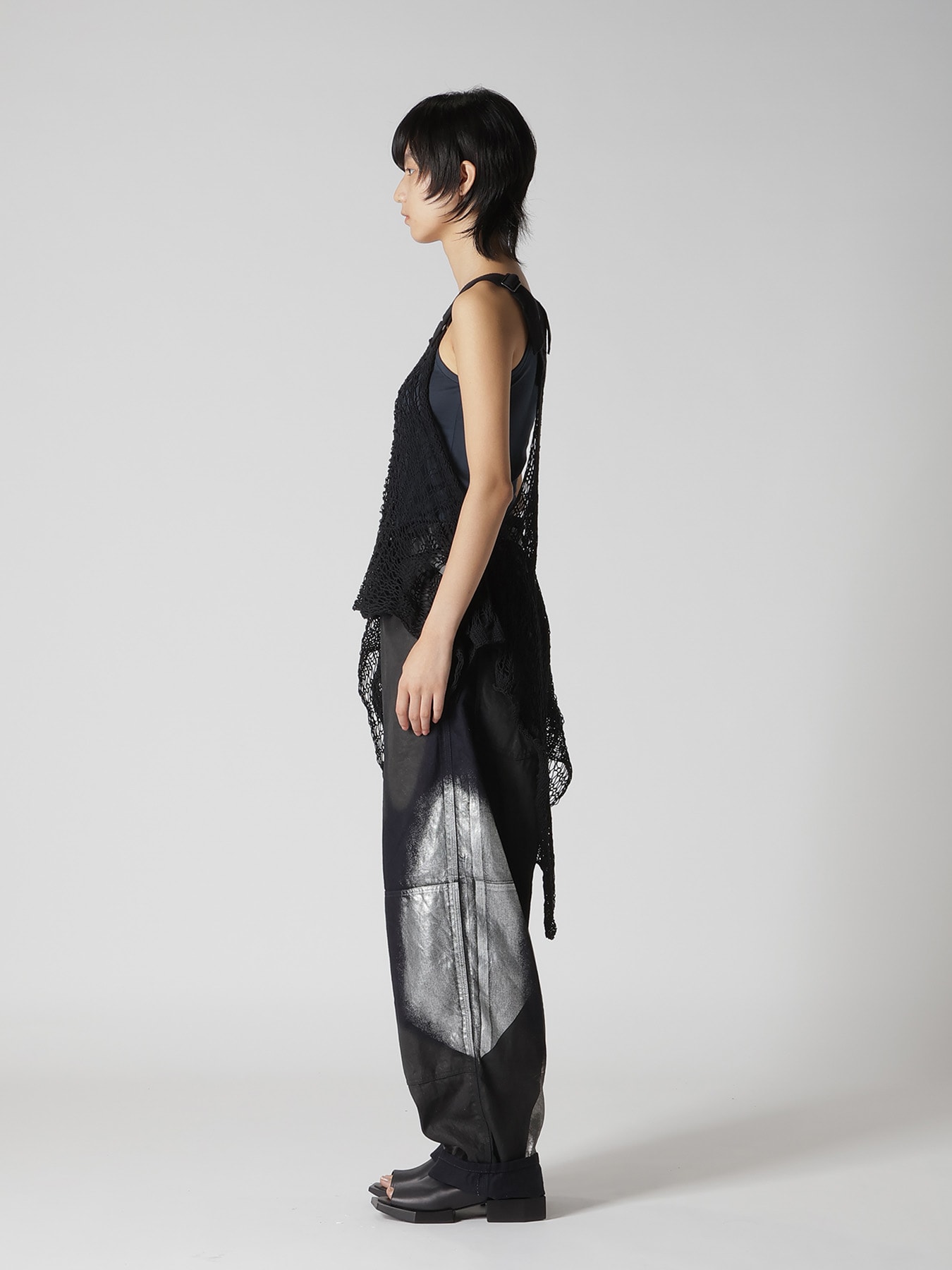 FISHERMAN'S KNIT SQUARE PATTERN PULLOVER