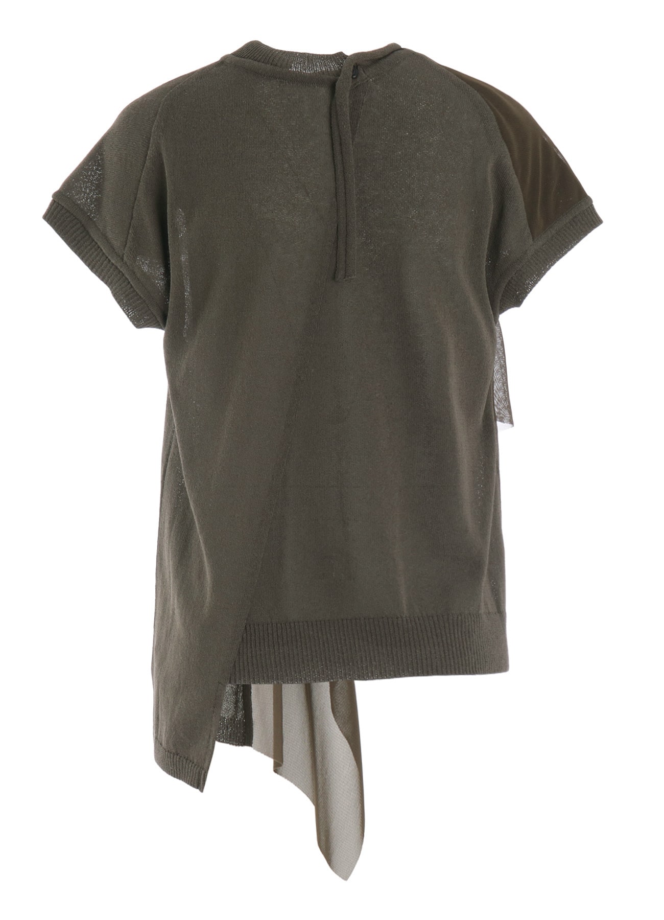 POLYESTER TULLE ASYMMETRIC PULLOVER