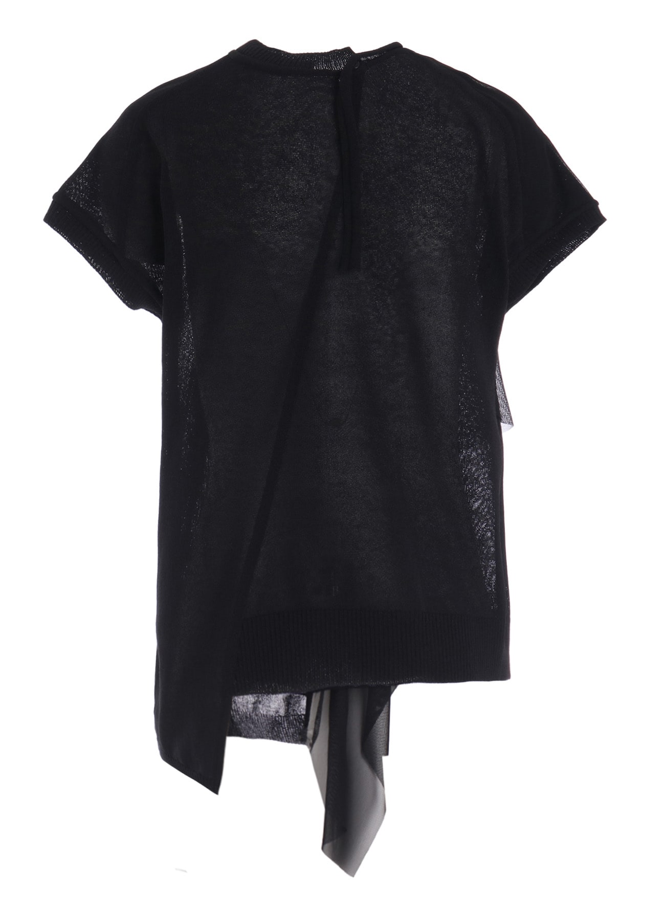 POLYESTER TULLE ASYMMETRIC PULLOVER