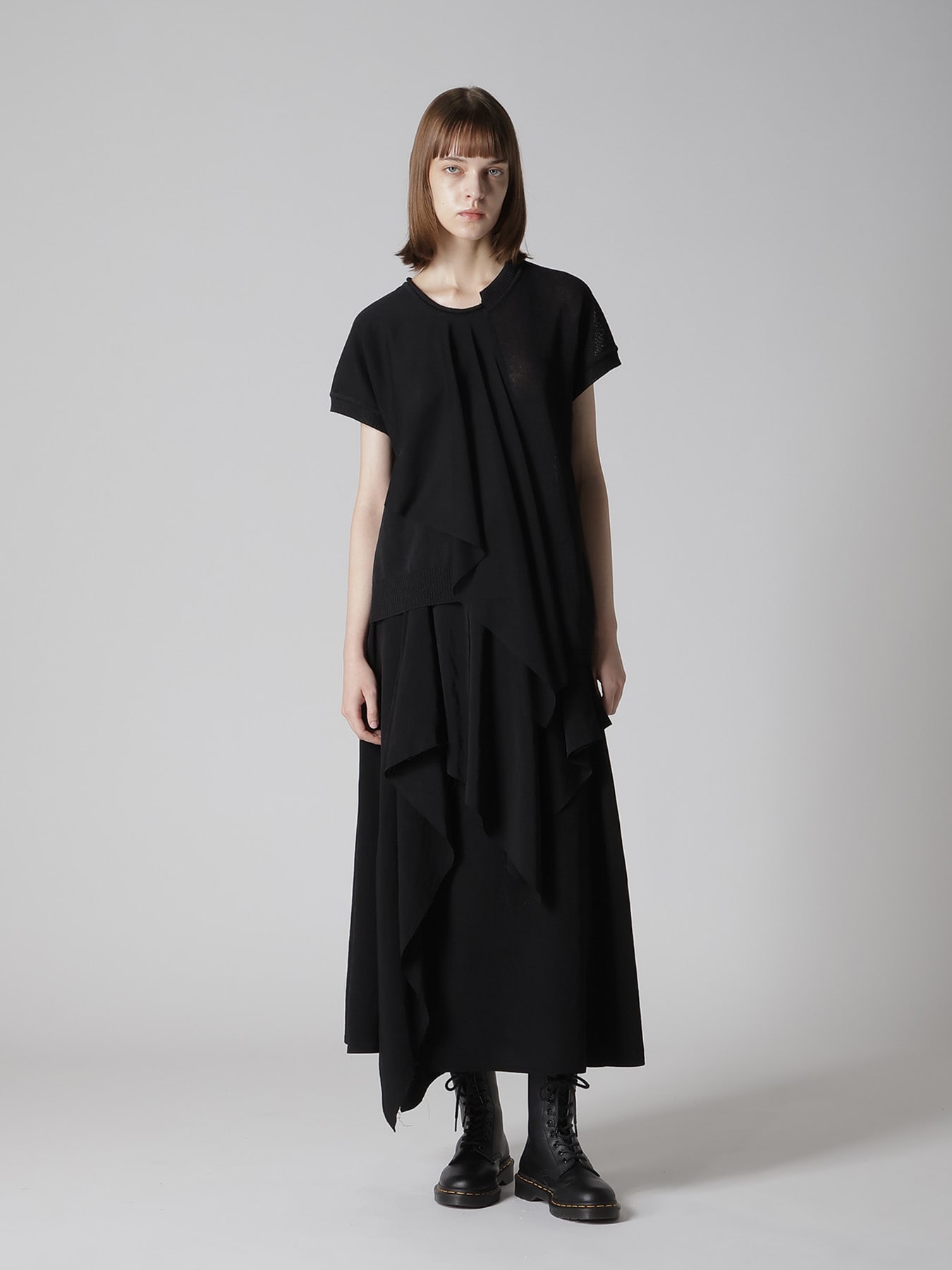 POLYESTER TULLE ASYMMETRIC PULLOVER