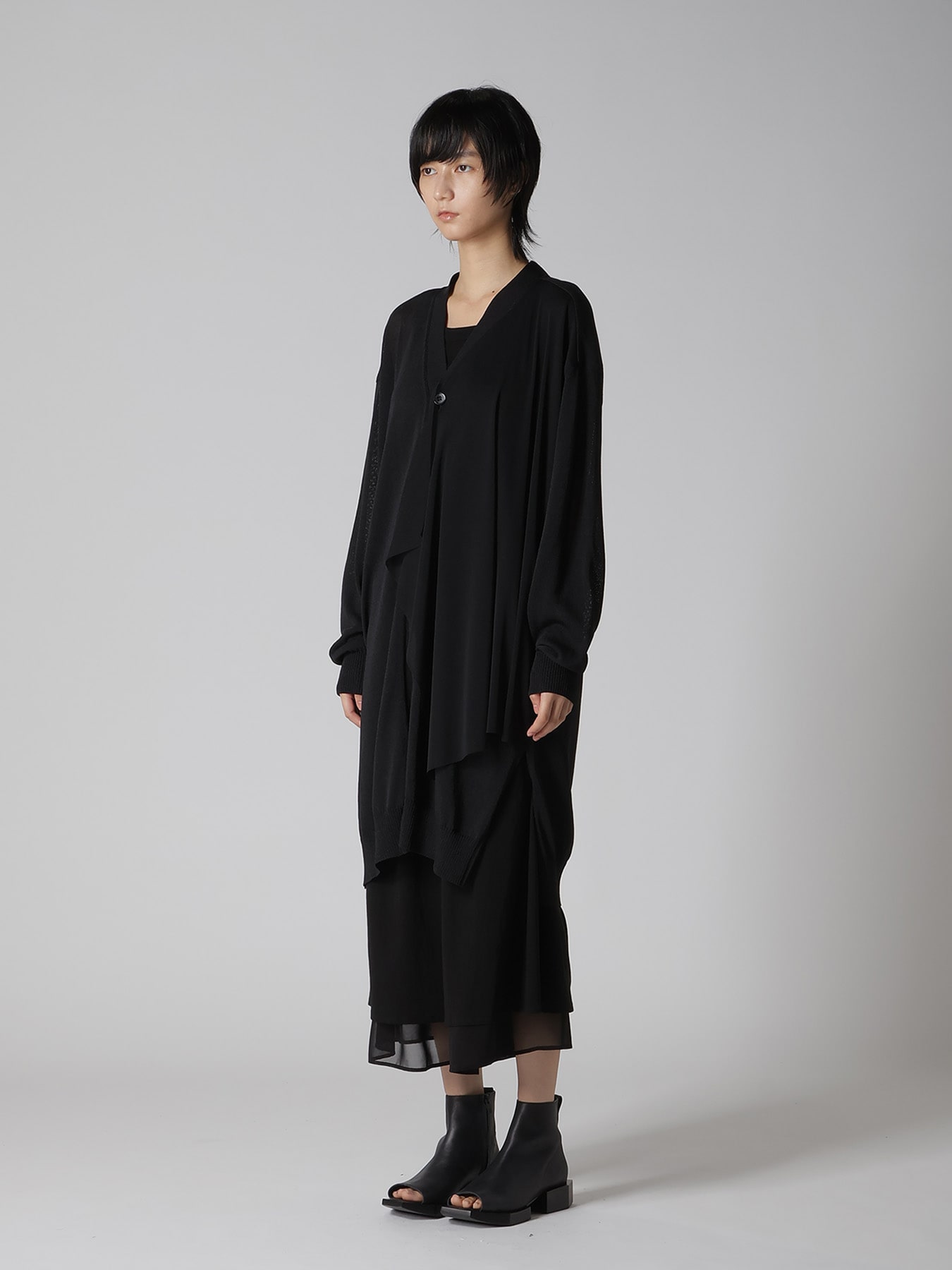 POLYESTER TULLE 2WAY CARDIGAN