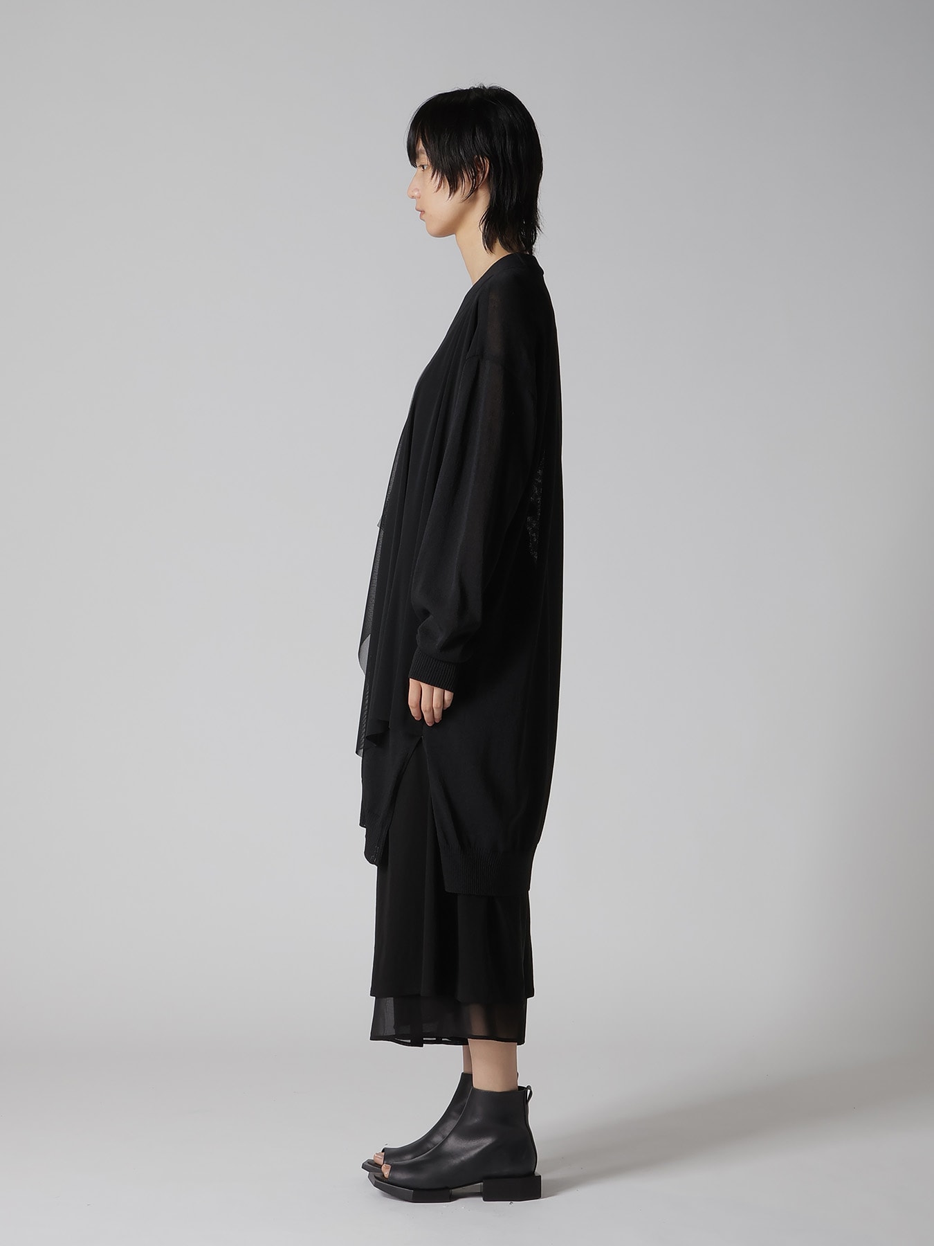 POLYESTER TULLE 2WAY CARDIGAN